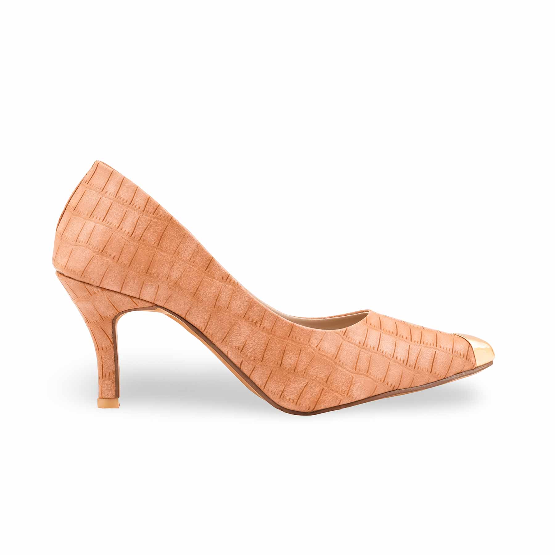Beige Court Shoes For Women WN7499 - Image 2