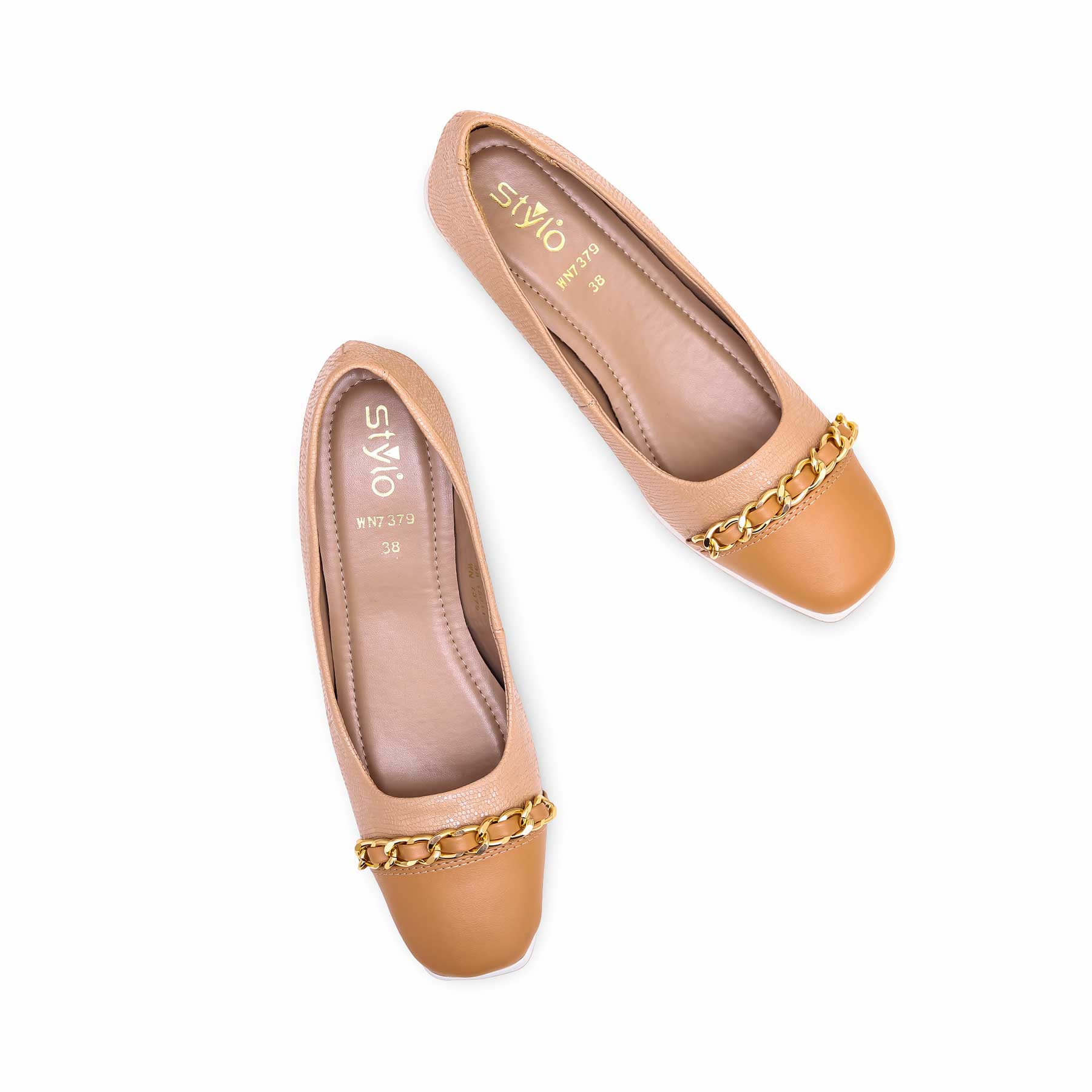 Beige Court Shoes WN7379 - Image 4