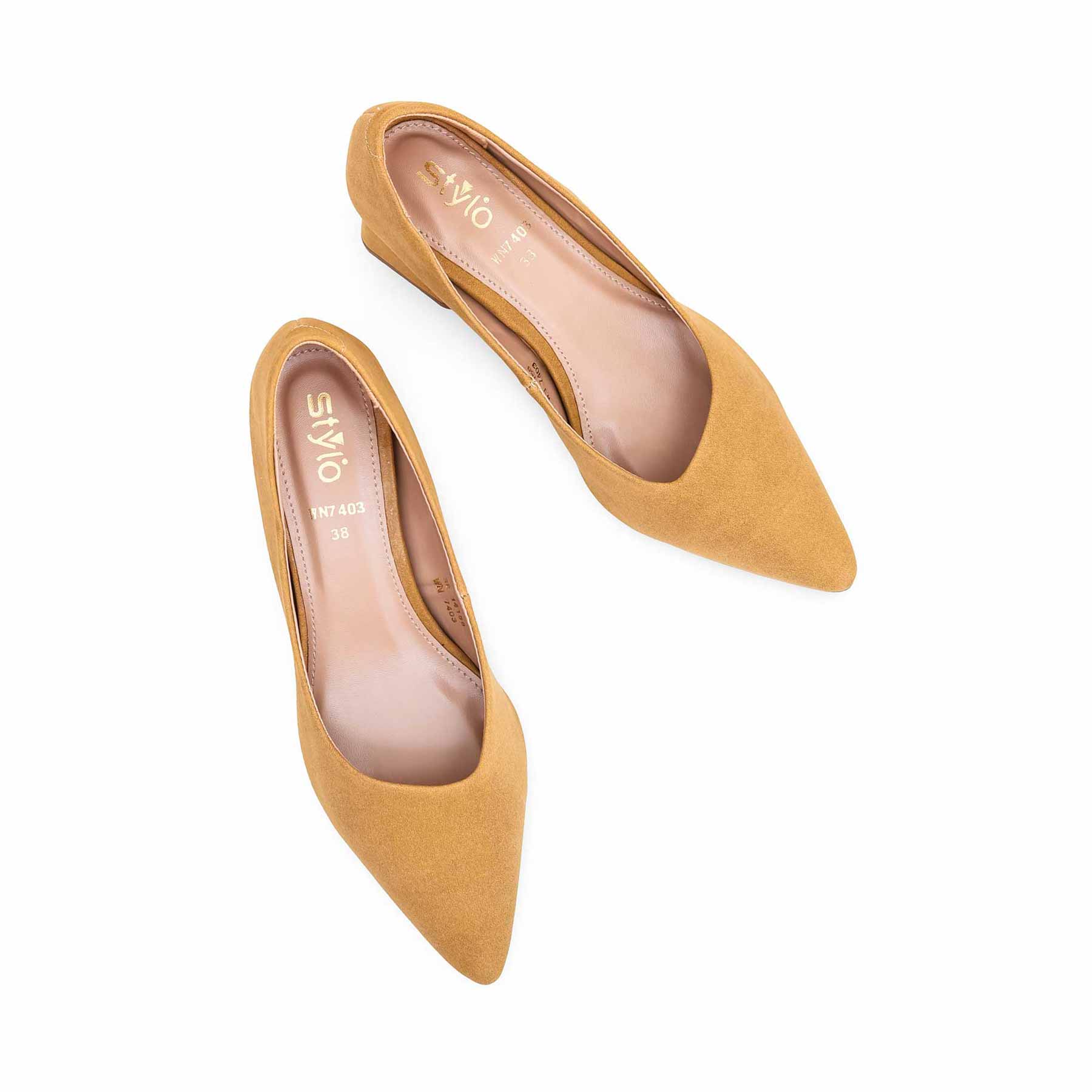 Beige Court Shoes WN7403 - Image 4