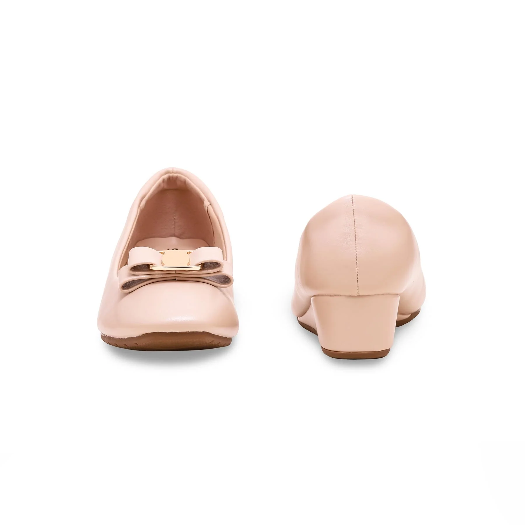 Beige Court Shoes WN7449 - Image 3
