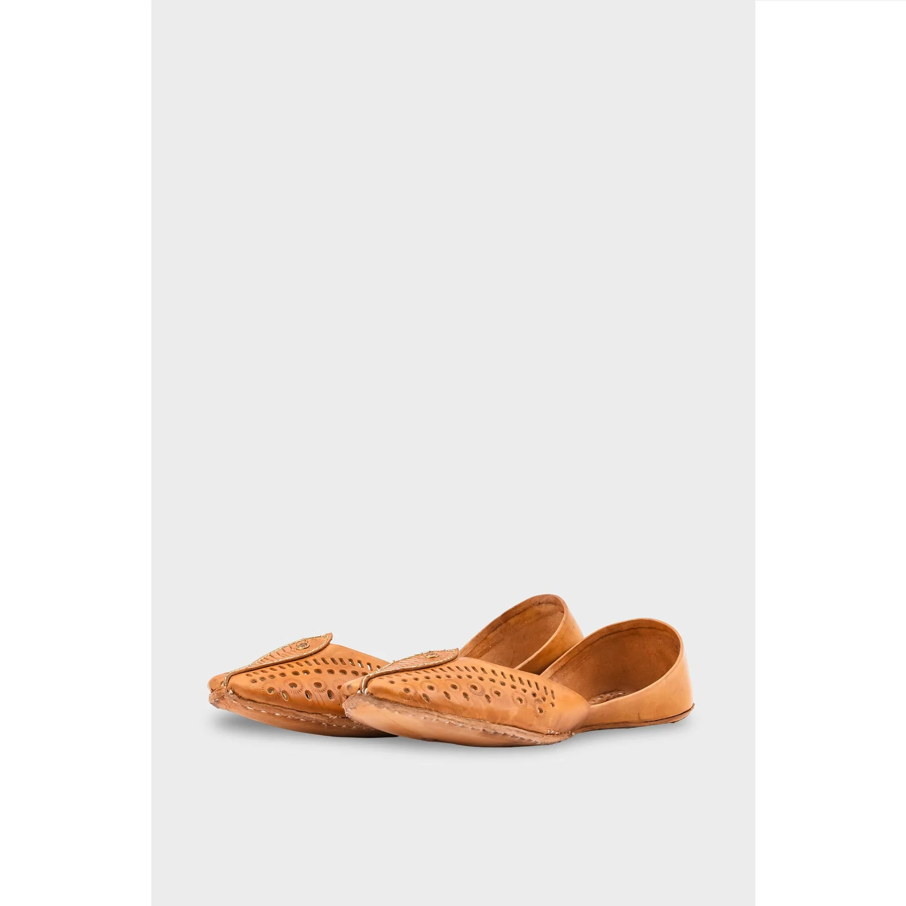 Beige Leather Khussa EC8666 - Image 3