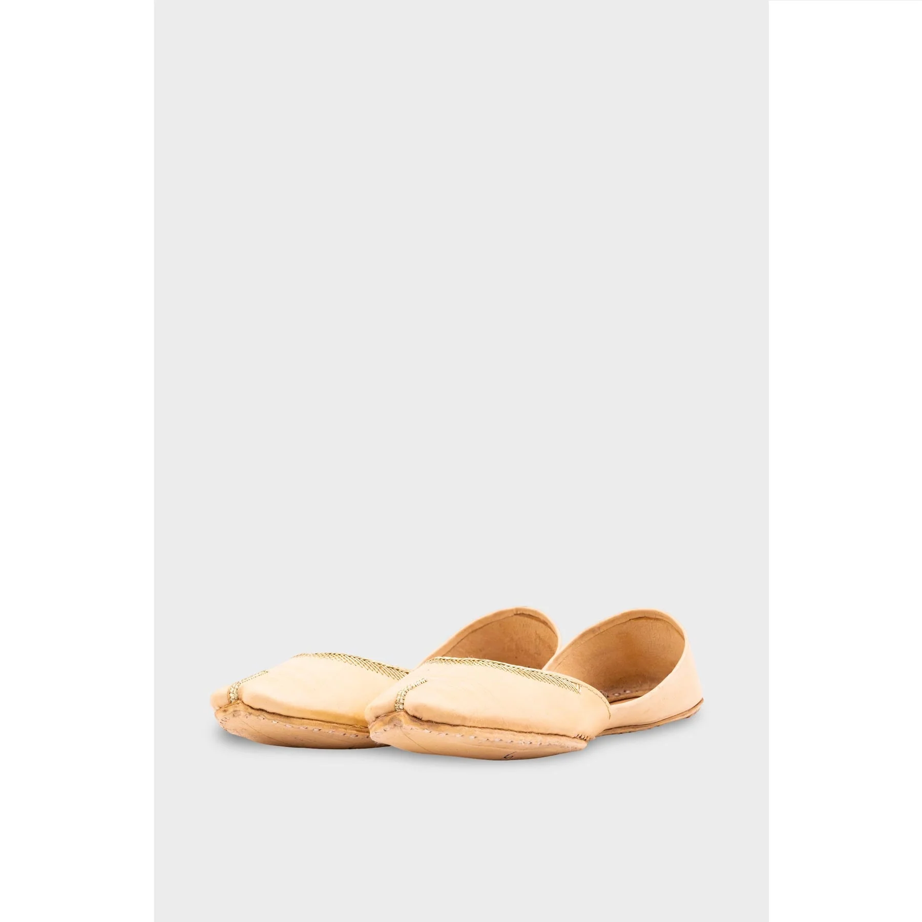 Beige Leather Khussa EC8667 - Image 3
