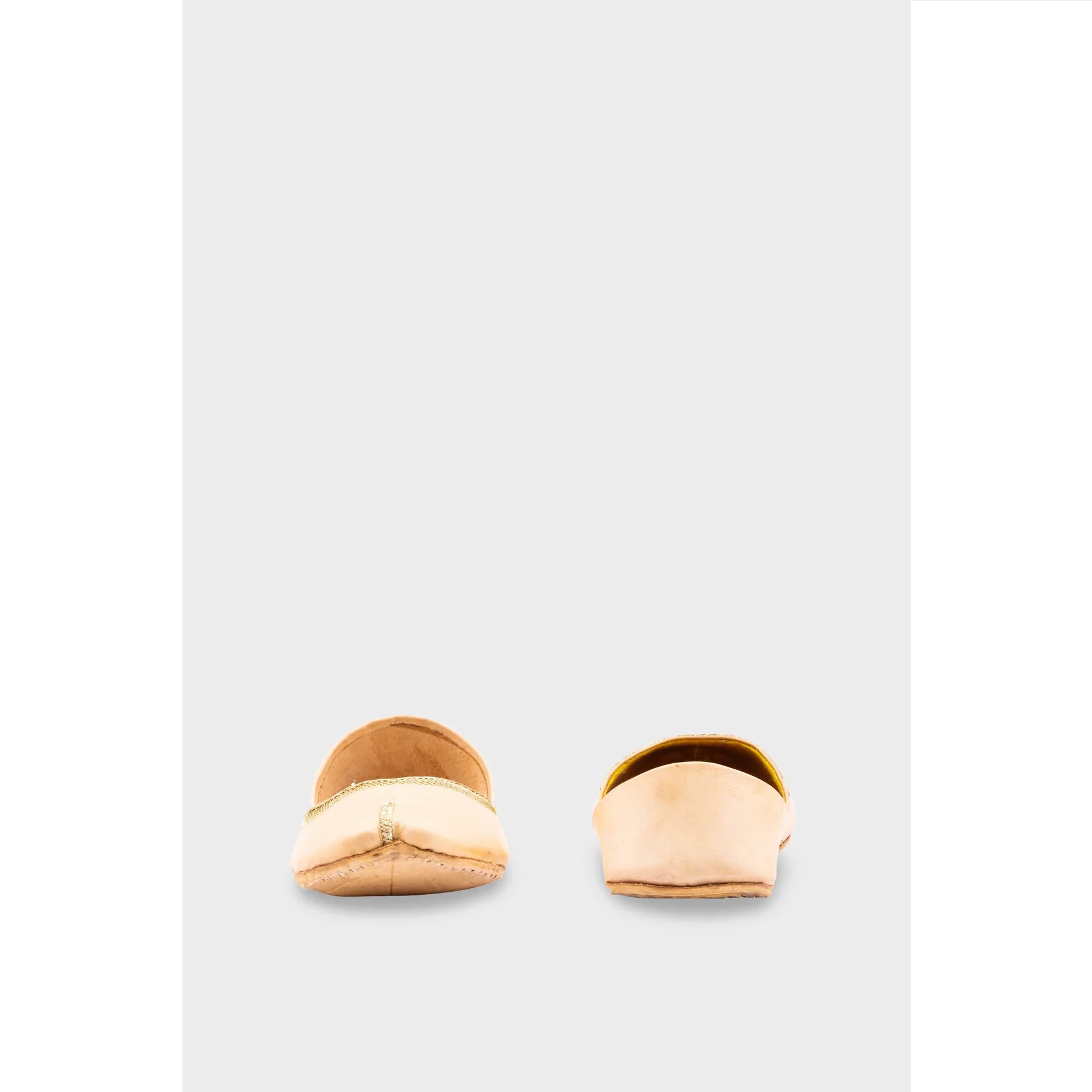 Beige Leather Khussa EC8667 - Image 4