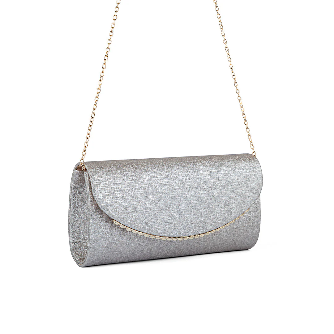 Beige Fancy Clutch P24168 - Image 3