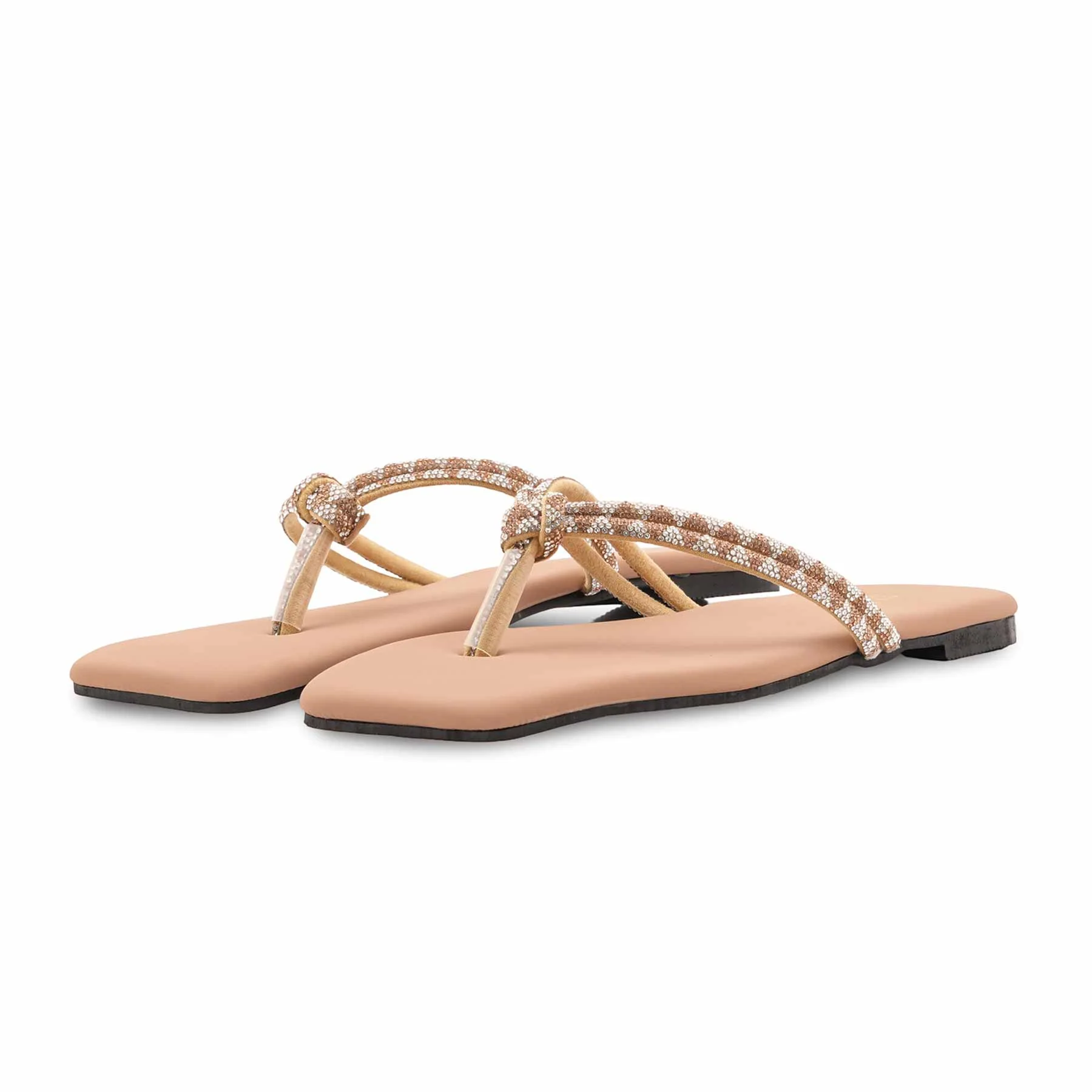 Beige Formal Chappal For Women FR0578 - Image 3