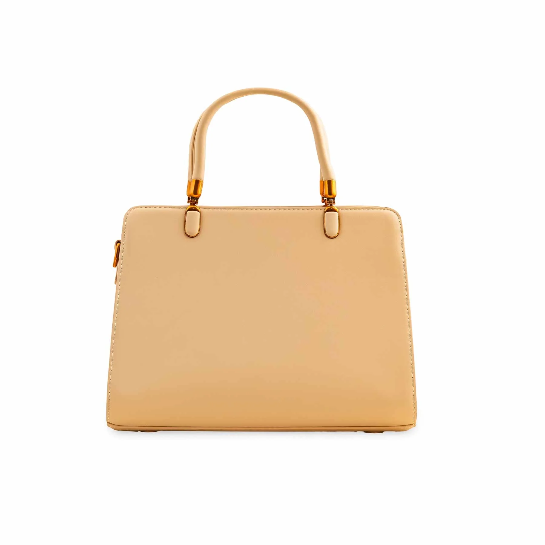 Beige Formal Hand Bag For Ladies P36371 - Image 4