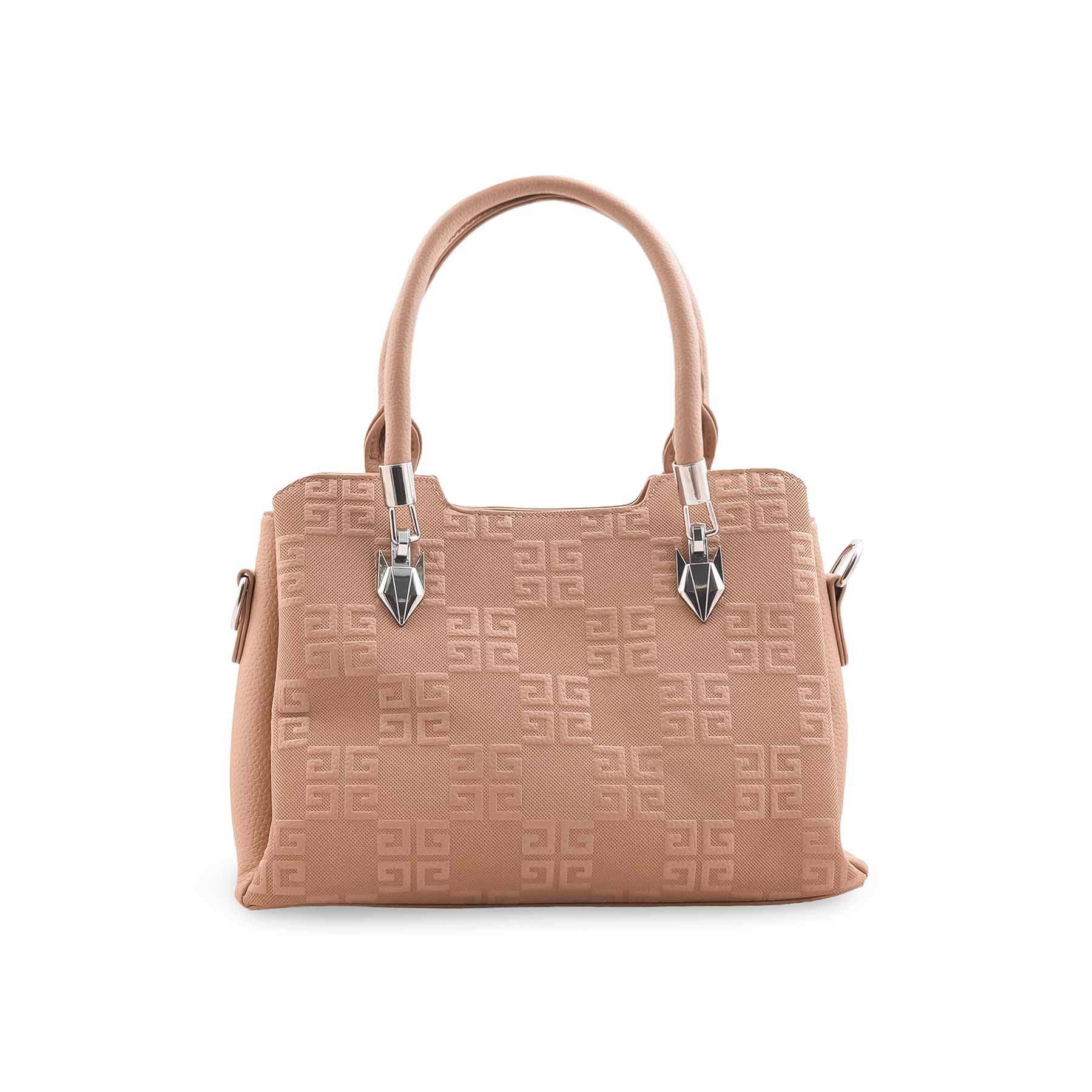 Beige Formal Hand Bag For Ladies P36448 - Image 2