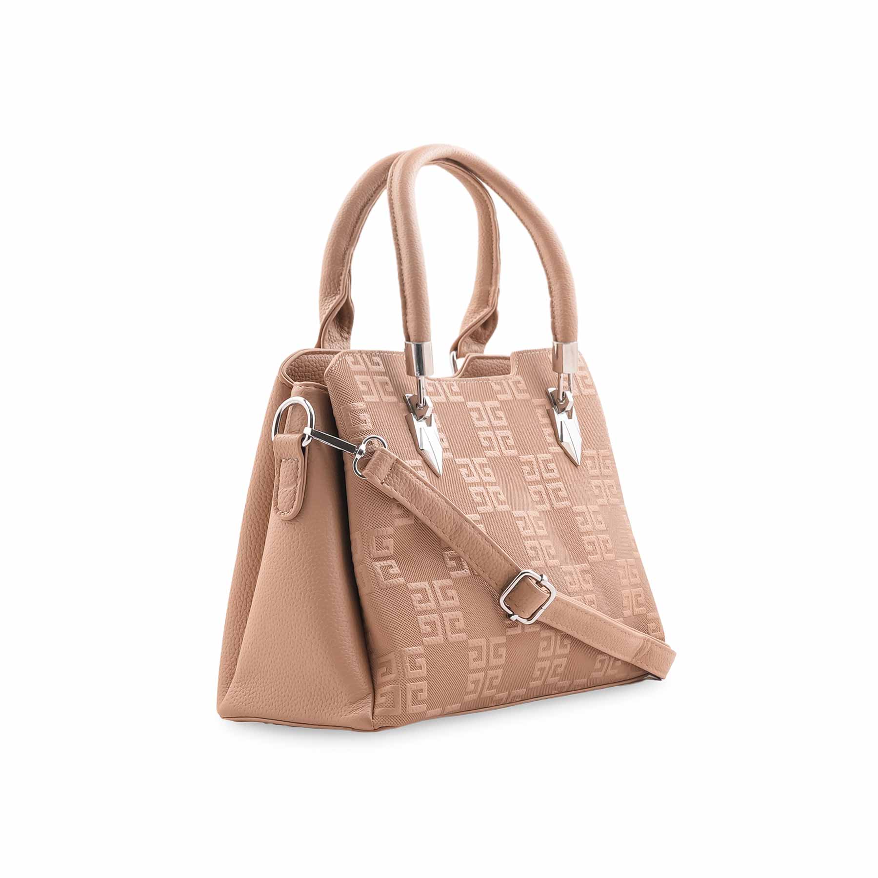 Beige Formal Hand Bag For Ladies P36448 - Image 3