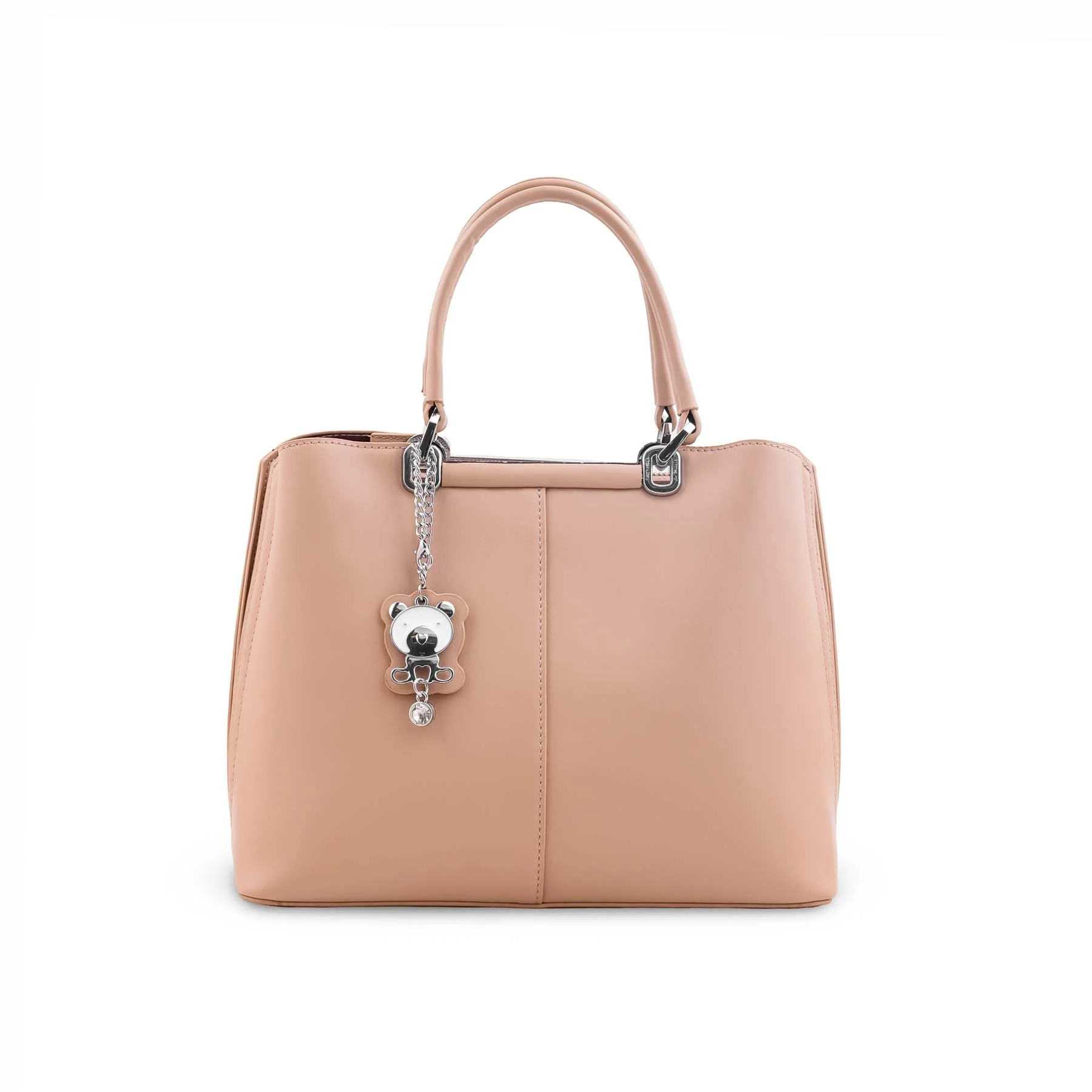 Beige Formal Hand Bag For Ladies P36560 - Image 4