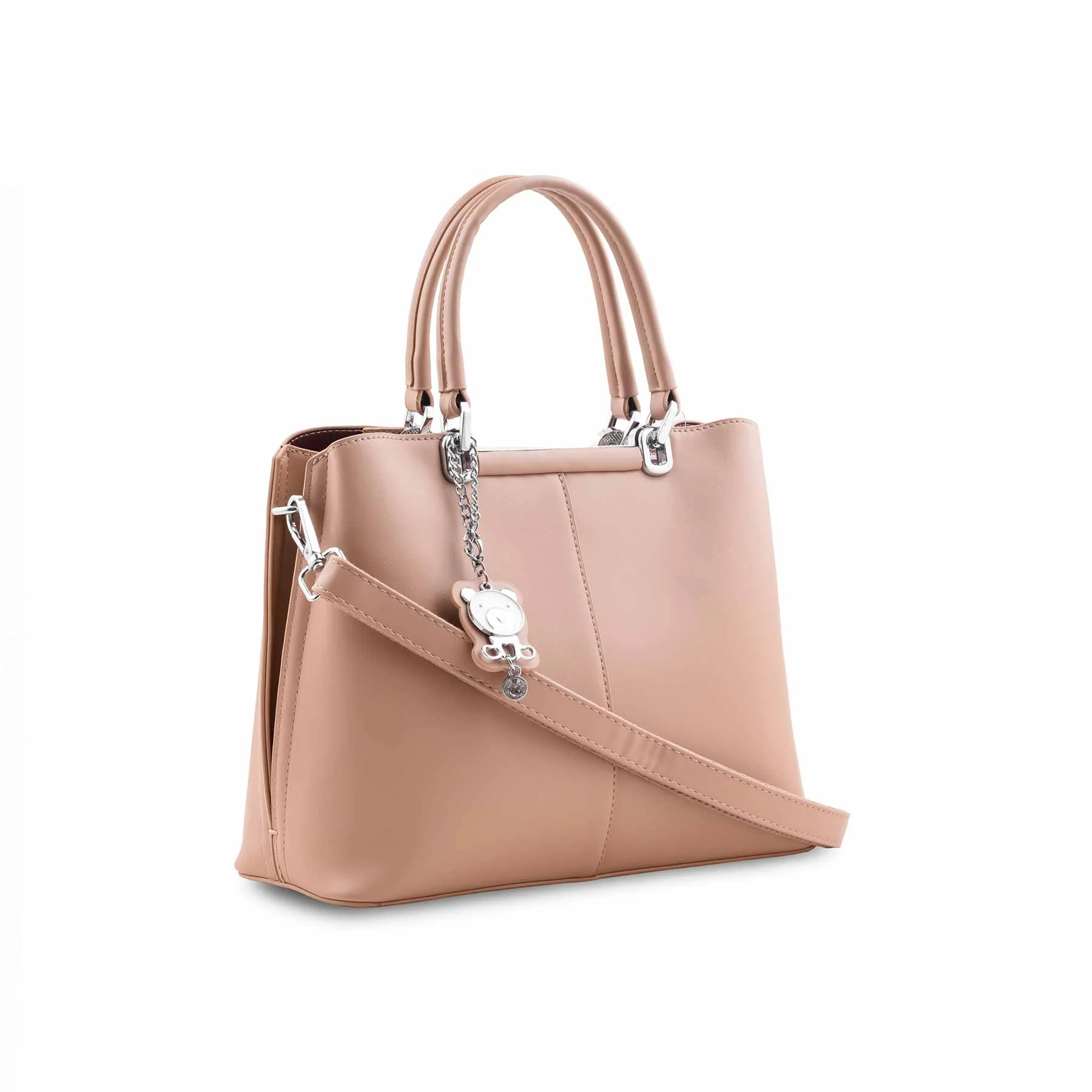 Beige Formal Hand Bag For Ladies P36560 - Image 5