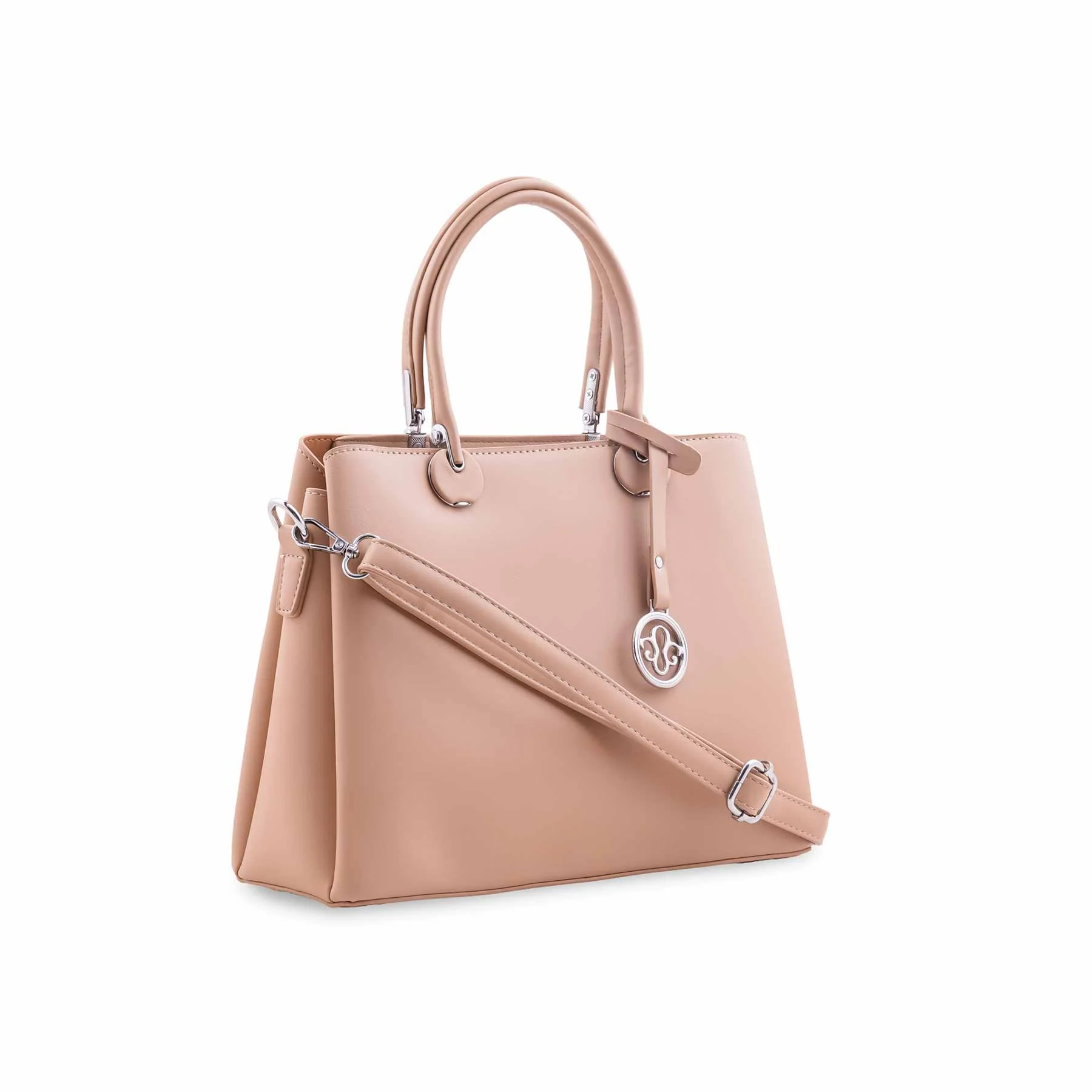 Beige Formal Hand Bag For Ladies P36561 - Image 3