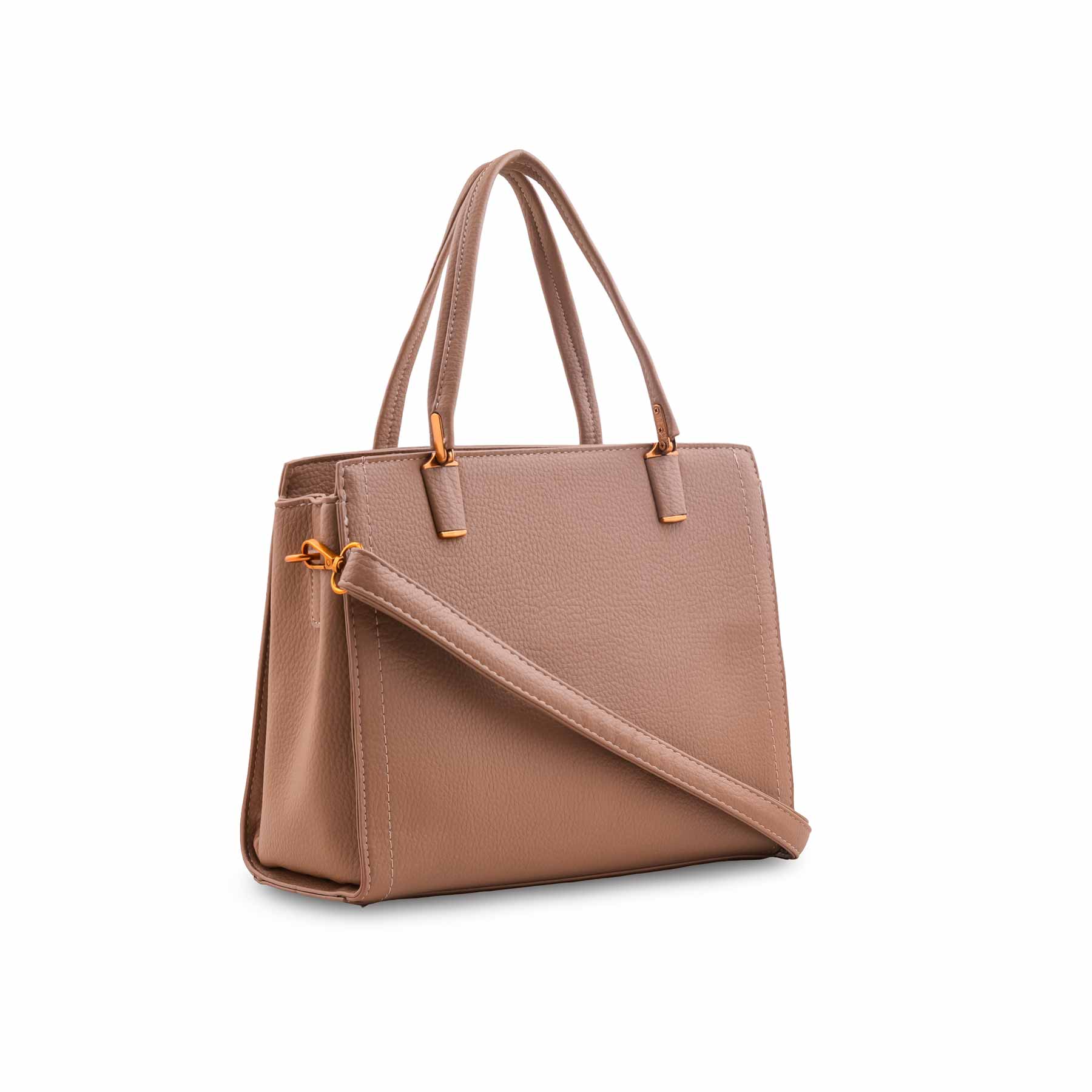 Beige Formal Hand Bag For Ladies P36600 - Image 3