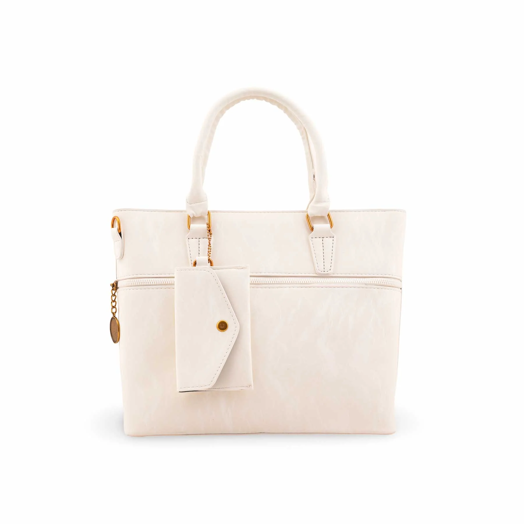 Beige Formal Hand Bag For Ladies P36604 - Image 2