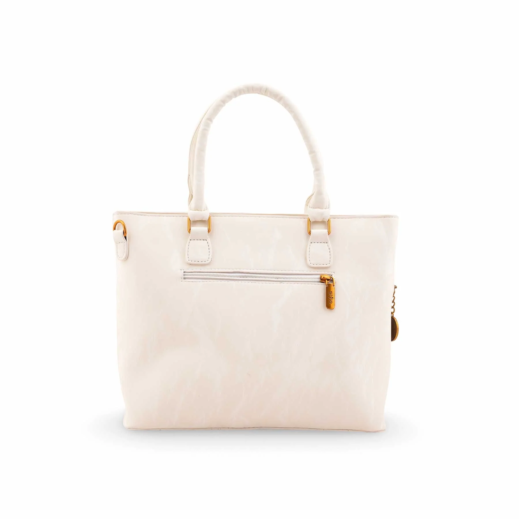 Beige Formal Hand Bag For Ladies P36604 - Image 4