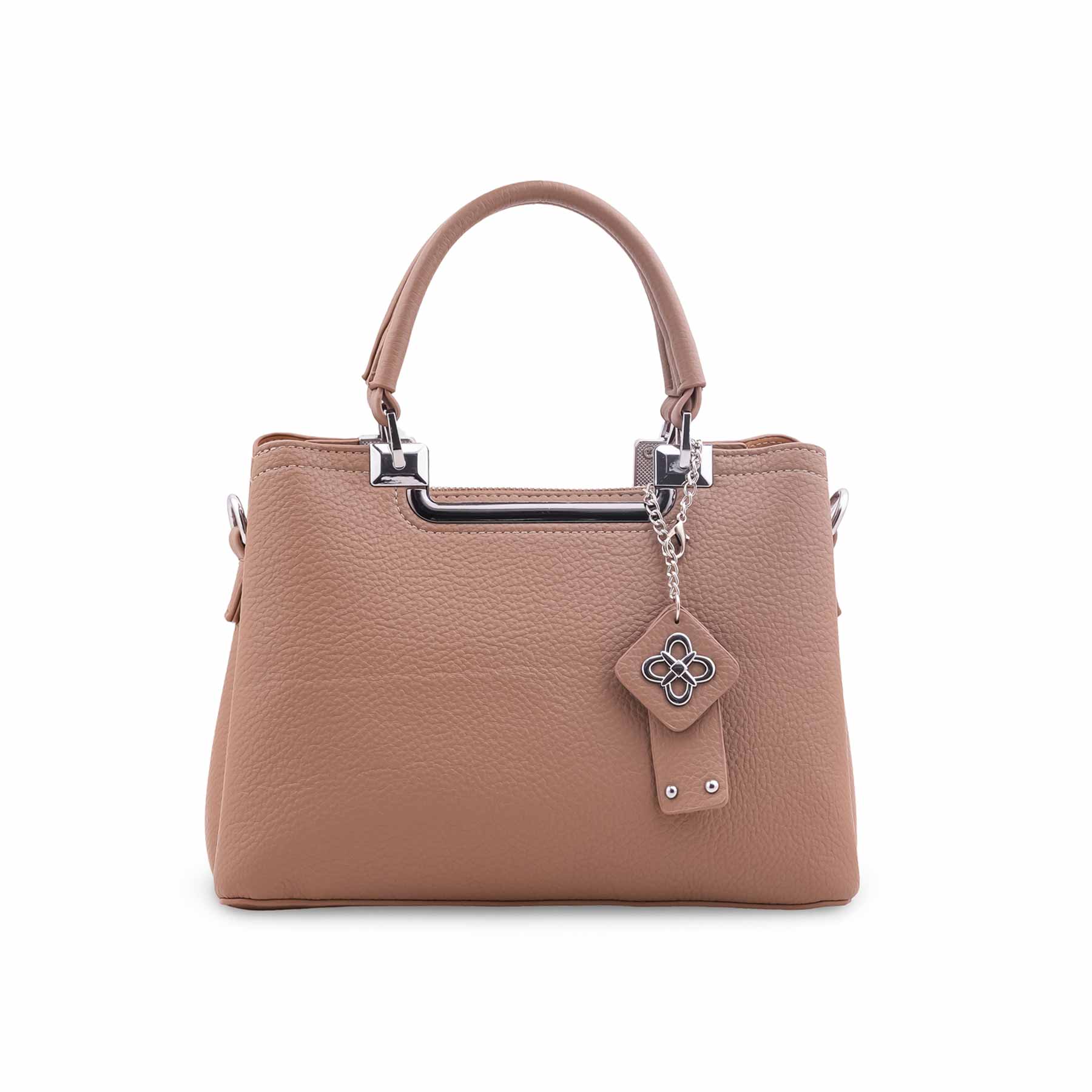 Beige Formal Hand Bag For Women P36558 - Image 2