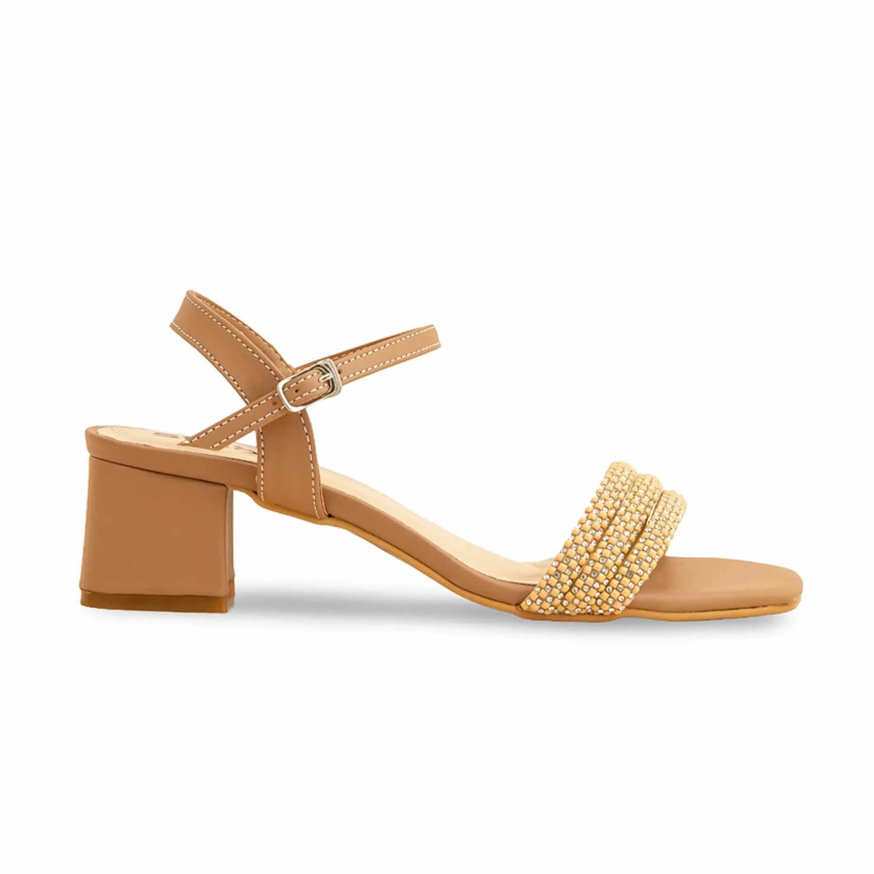 Beige Formal Sandal For Ladies FR5370 - Image 2