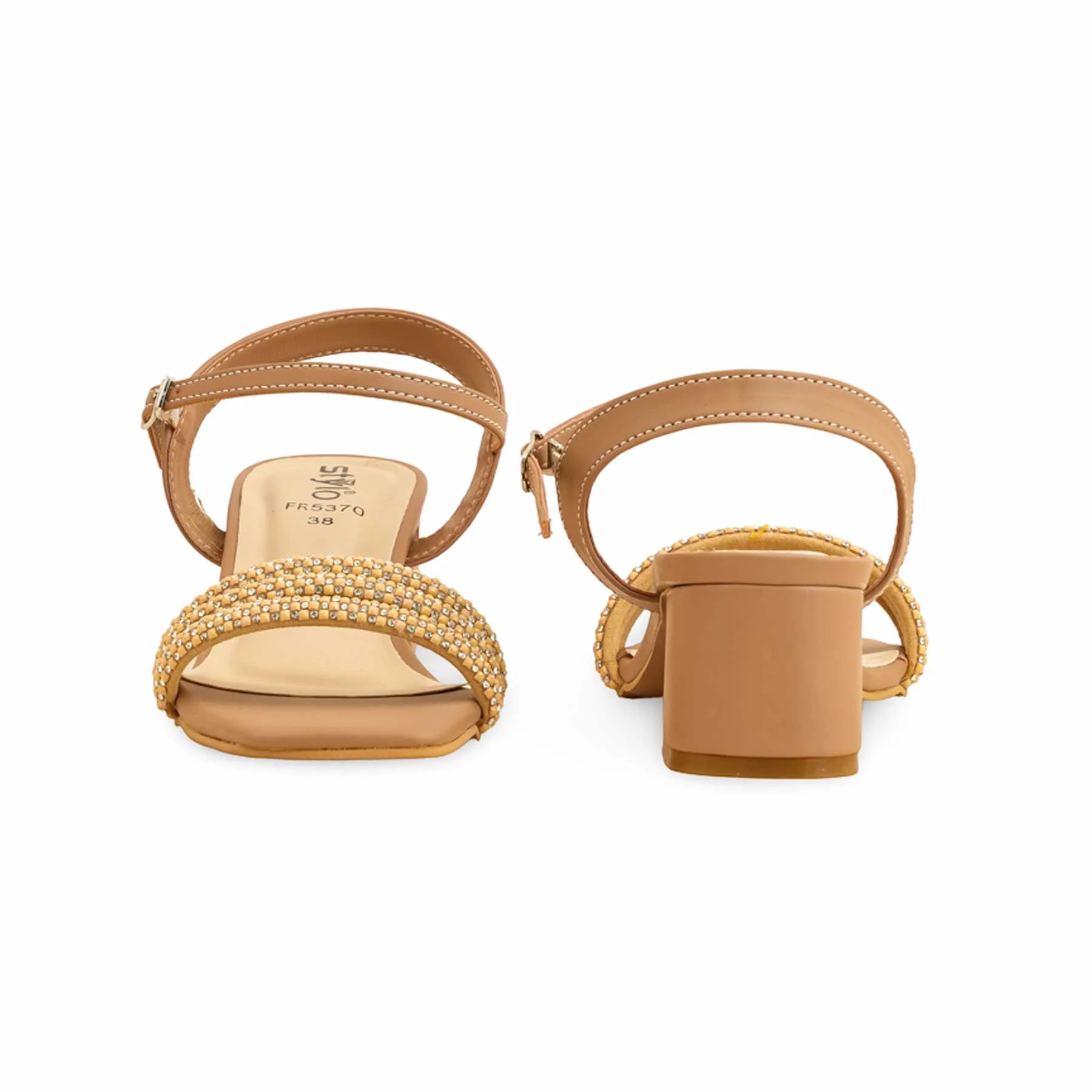Beige Formal Sandal For Ladies FR5370 - Image 4