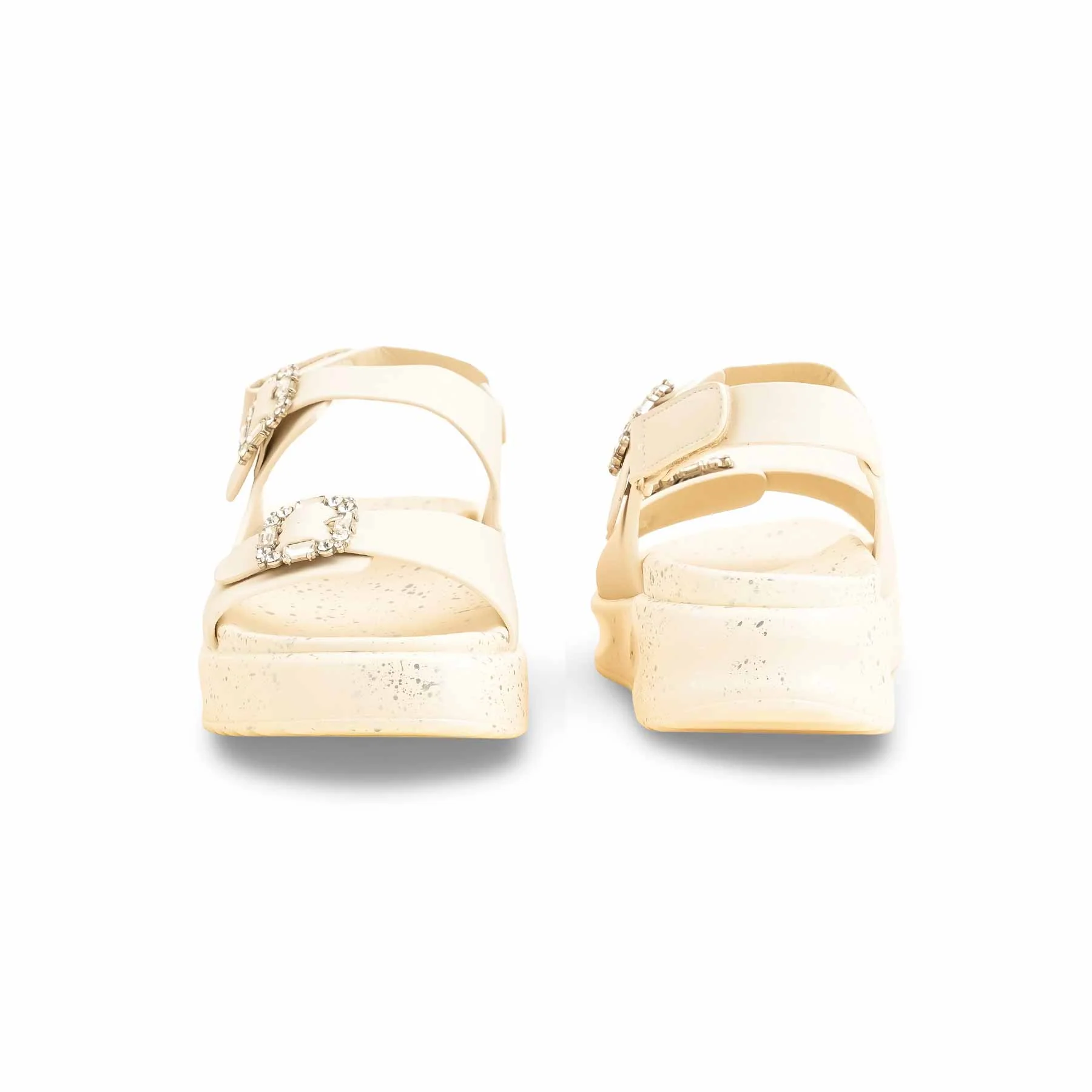 Beige Formal Sandal For Ladies PU0374 - Image 4