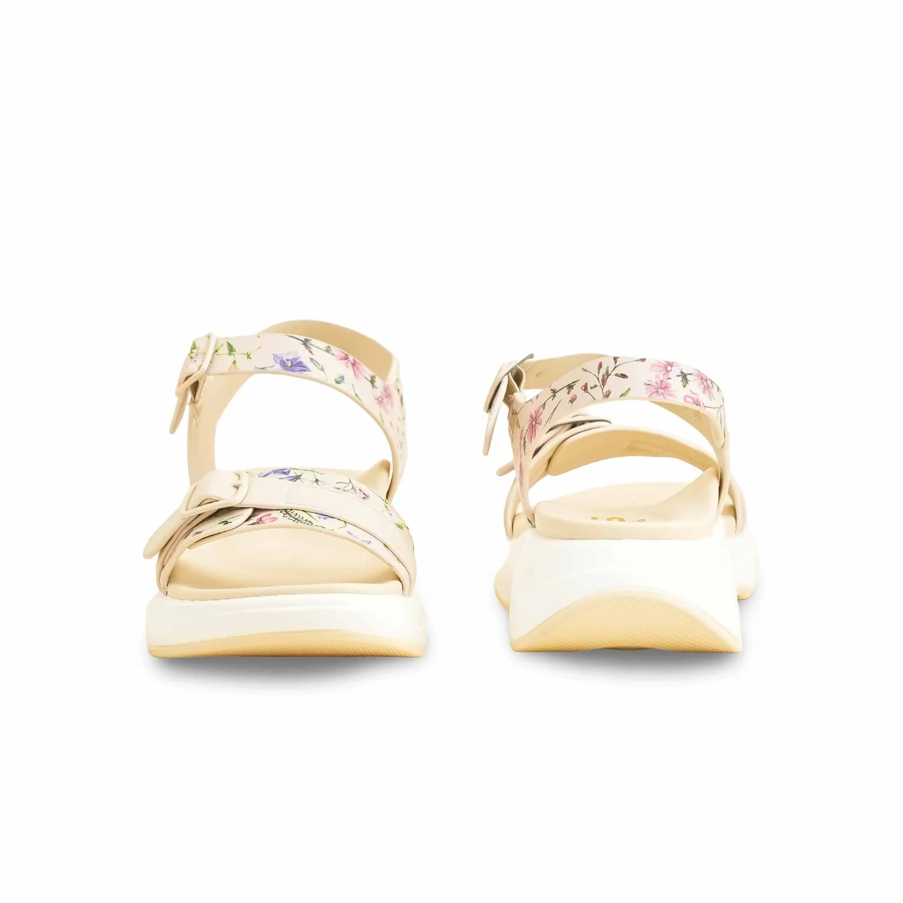 Beige Formal Sandal For Ladies PU0376 - Image 4