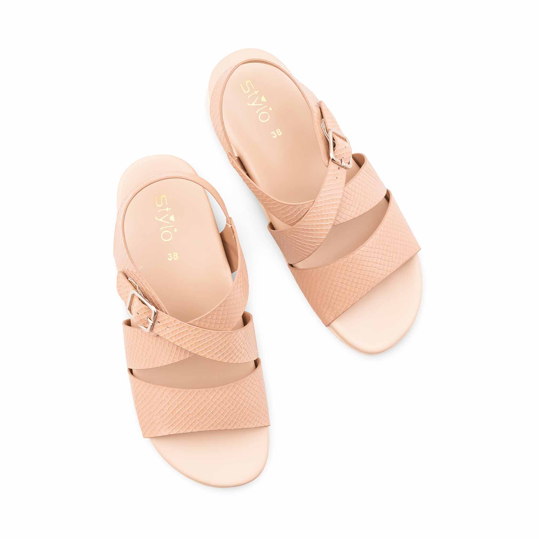 Beige Formal Sandal For Ladies PU0629 - Image 5