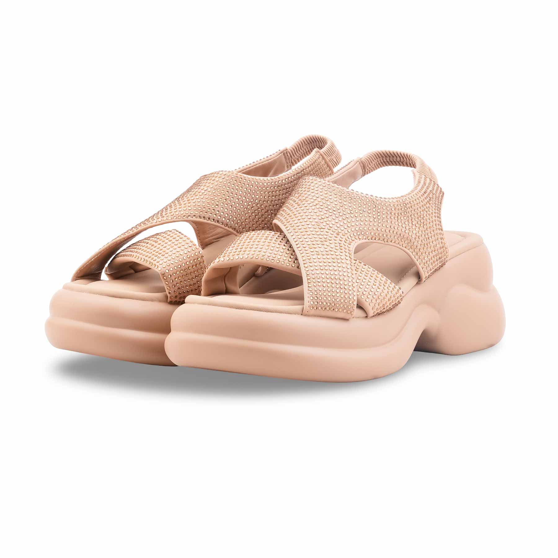 Beige Formal Sandal For Ladies PU0746 - Image 3