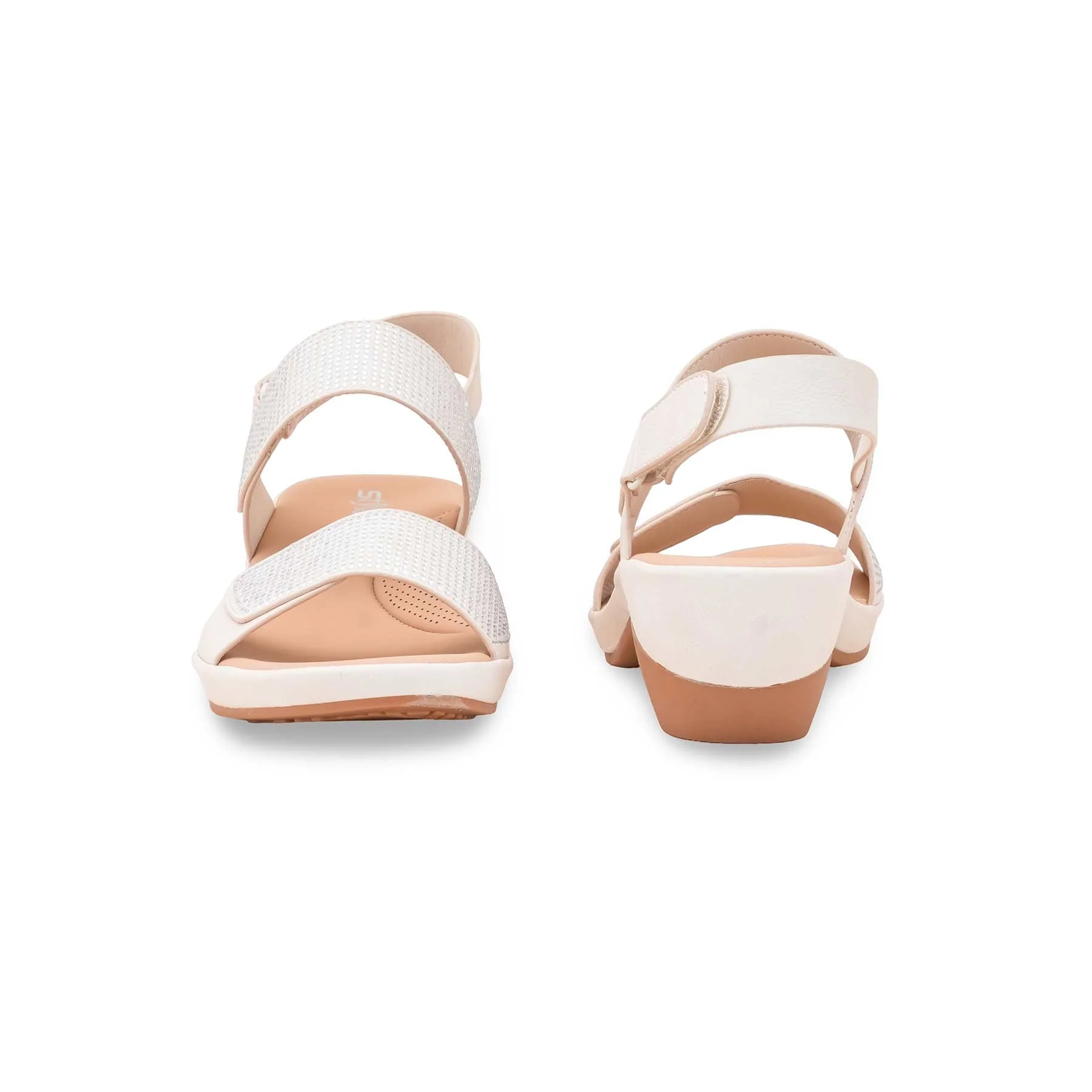 Beige Formal Sandal For Women PU0706 - Image 4