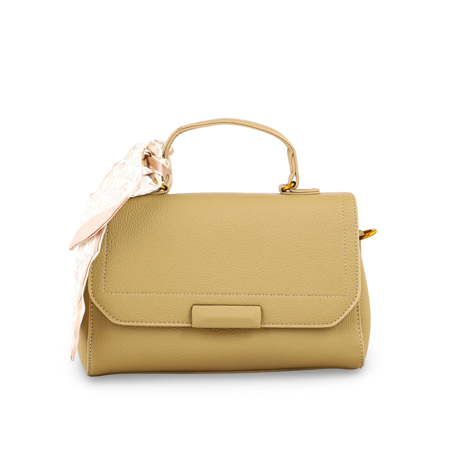 Beige Formal Shoulder Bag For Ladies P36300 - Image 2