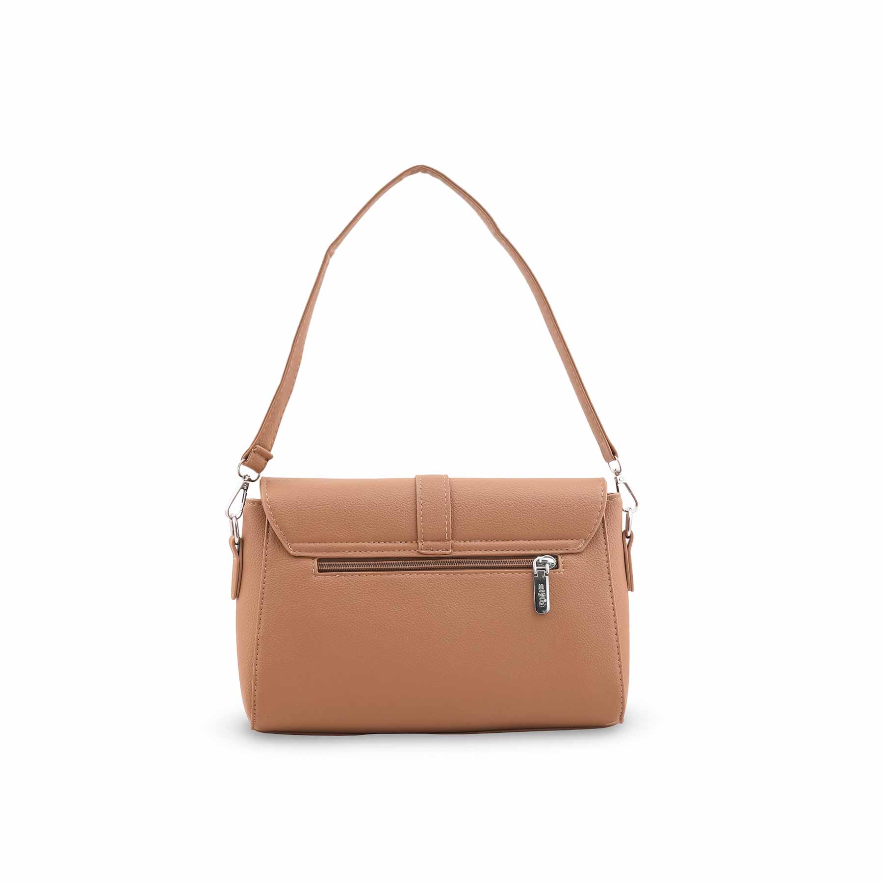 Beige Formal Shoulder Bag For Ladies P36545 - Image 4
