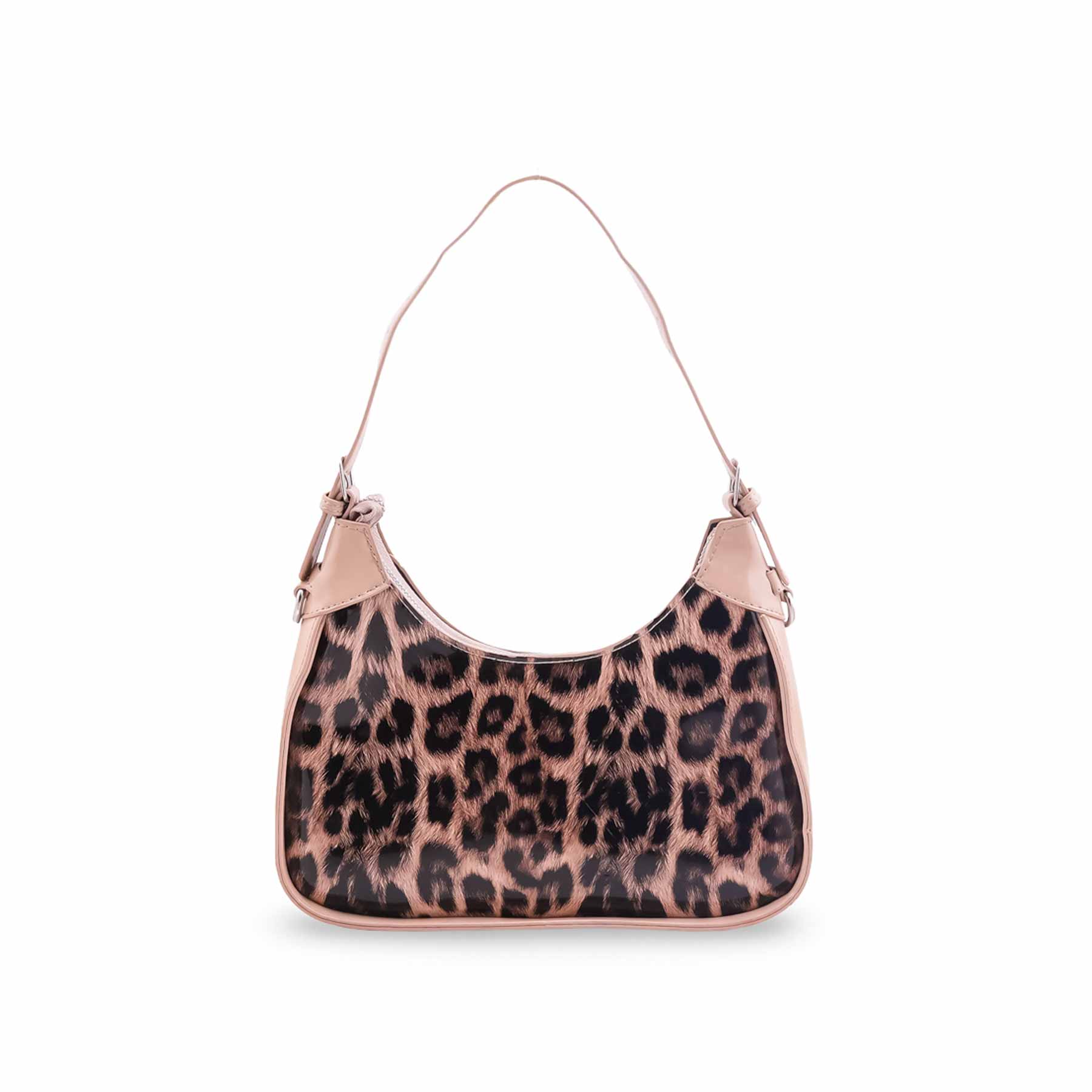 Beige Formal Shoulder Bag For Ladies P36547 - Image 4