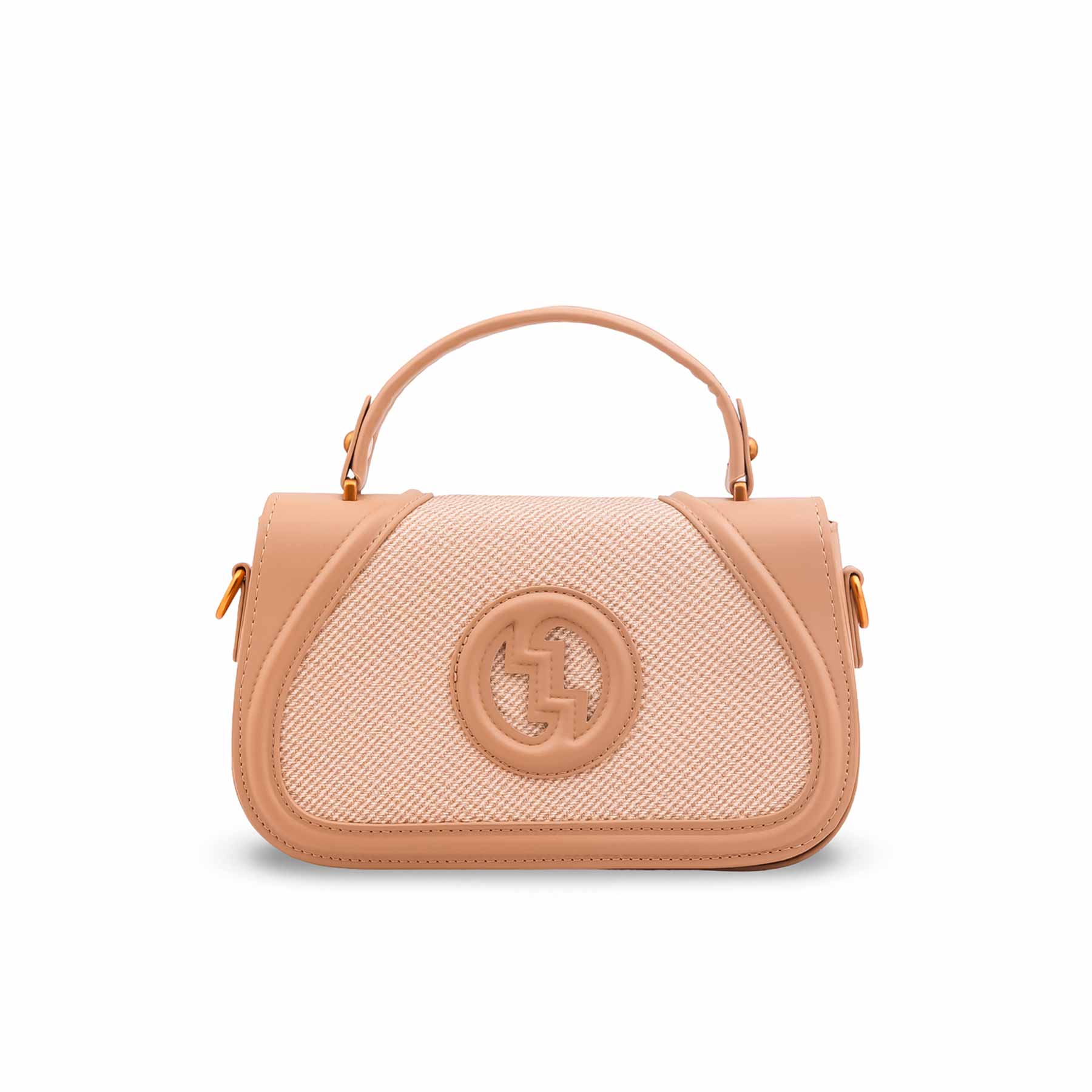 Beige Formal Shoulder Bag For Ladies P36586 - Image 2
