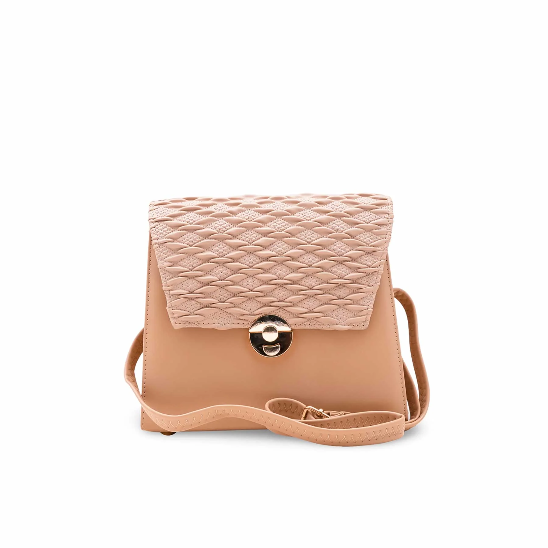 Beige Formal Shoulder Bag For Ladies P55857 - Image 2