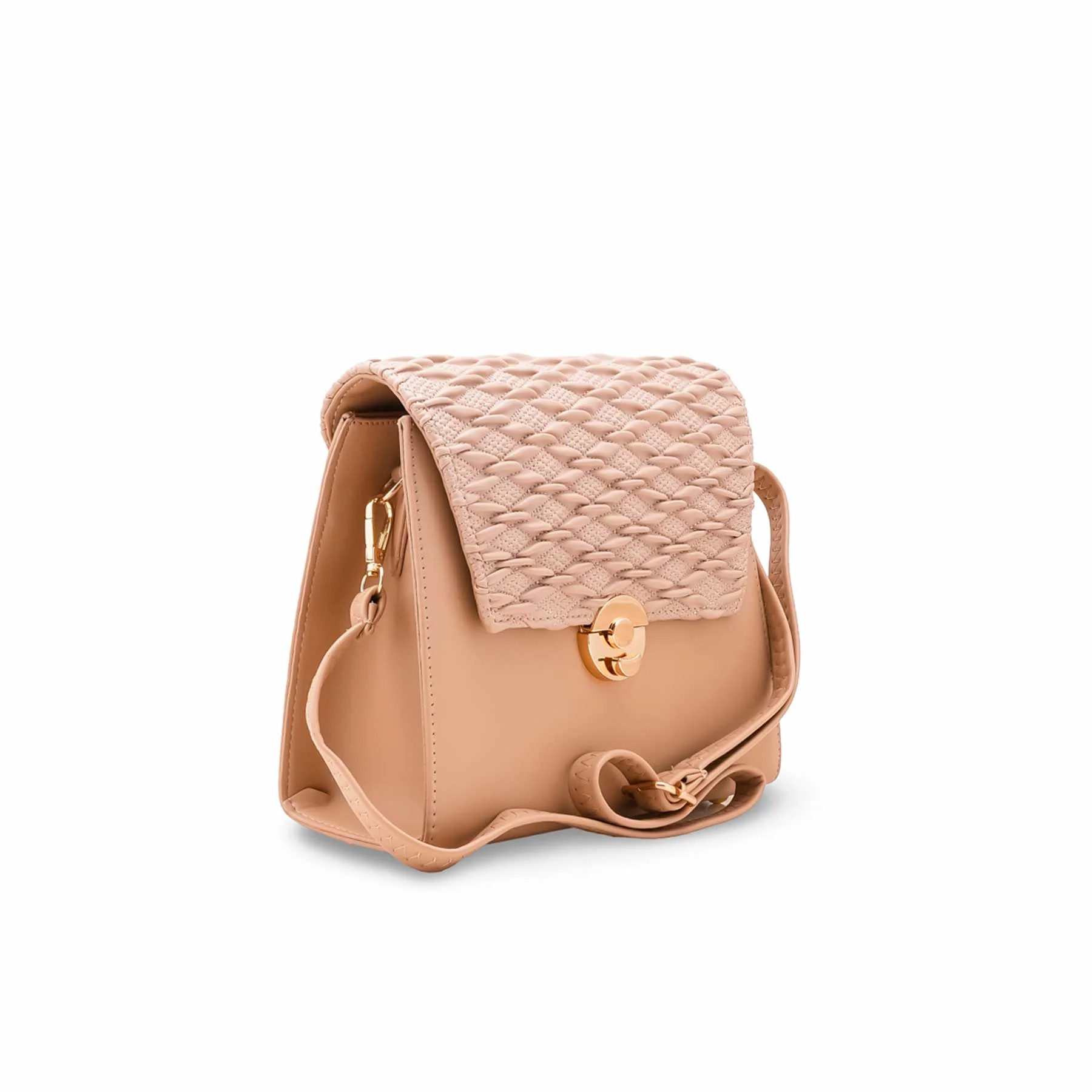 Beige Formal Shoulder Bag For Ladies P55857 - Image 3