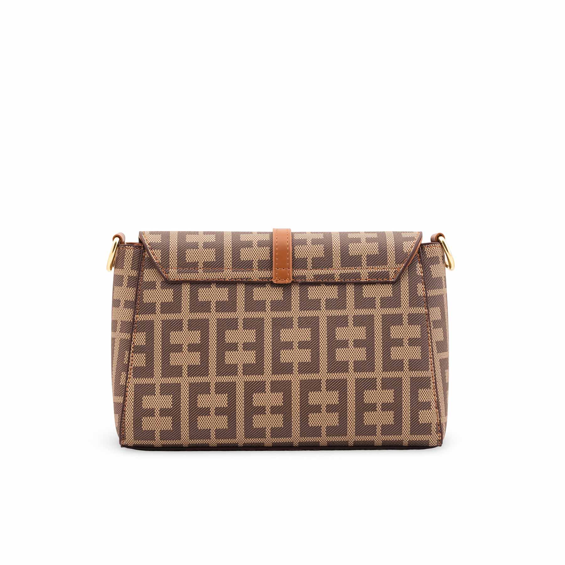 Beige Formal Shoulder Bag For Women P36418 - Image 4