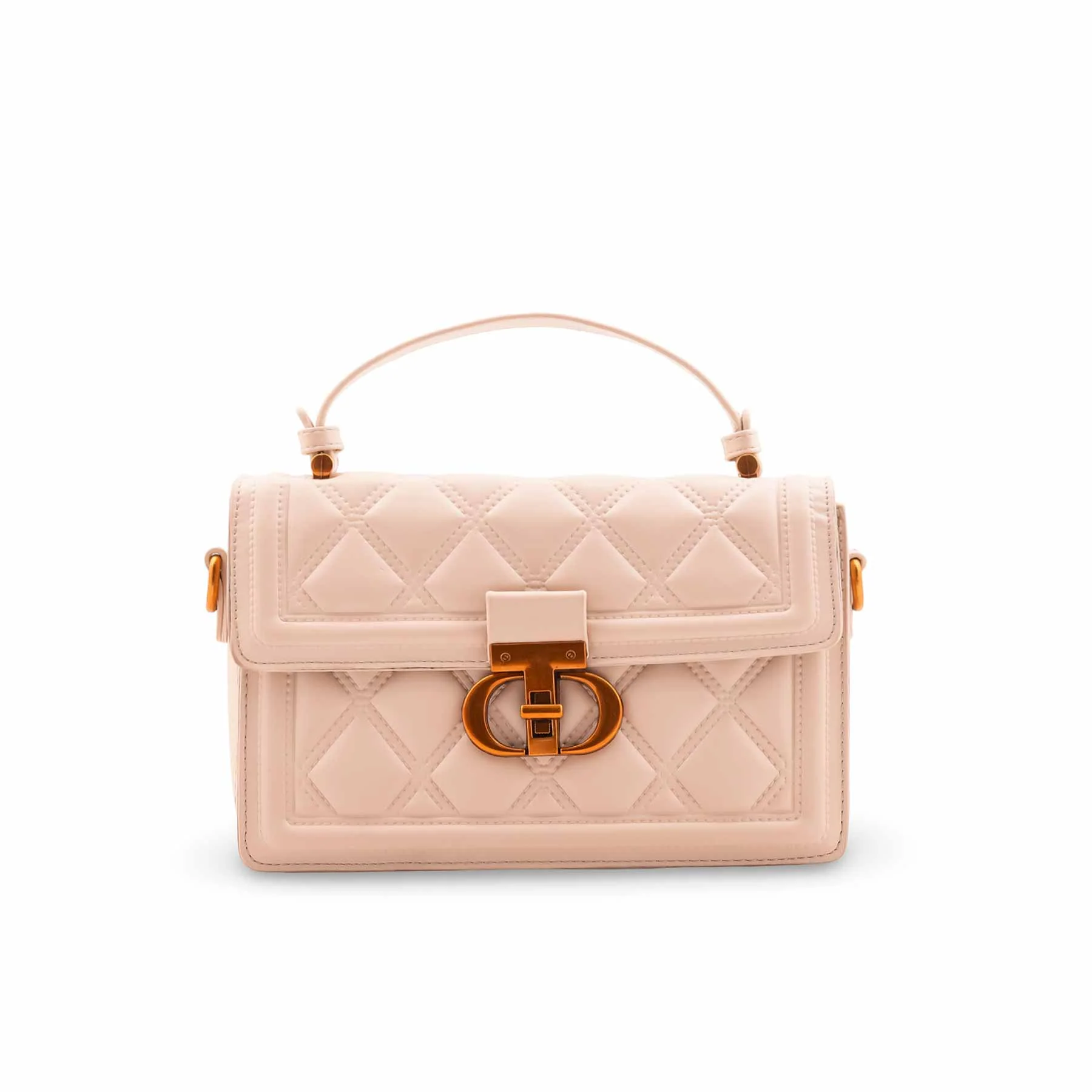 Beige Formal Shoulder Bag For Women P36449 - Image 2
