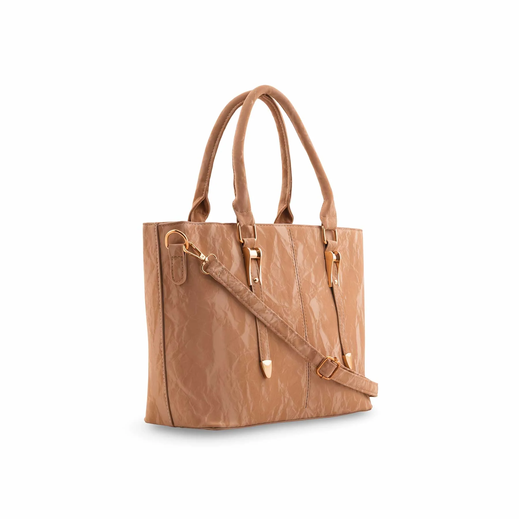 Beige Formal Shoulder Bag For Women P36453 - Image 3