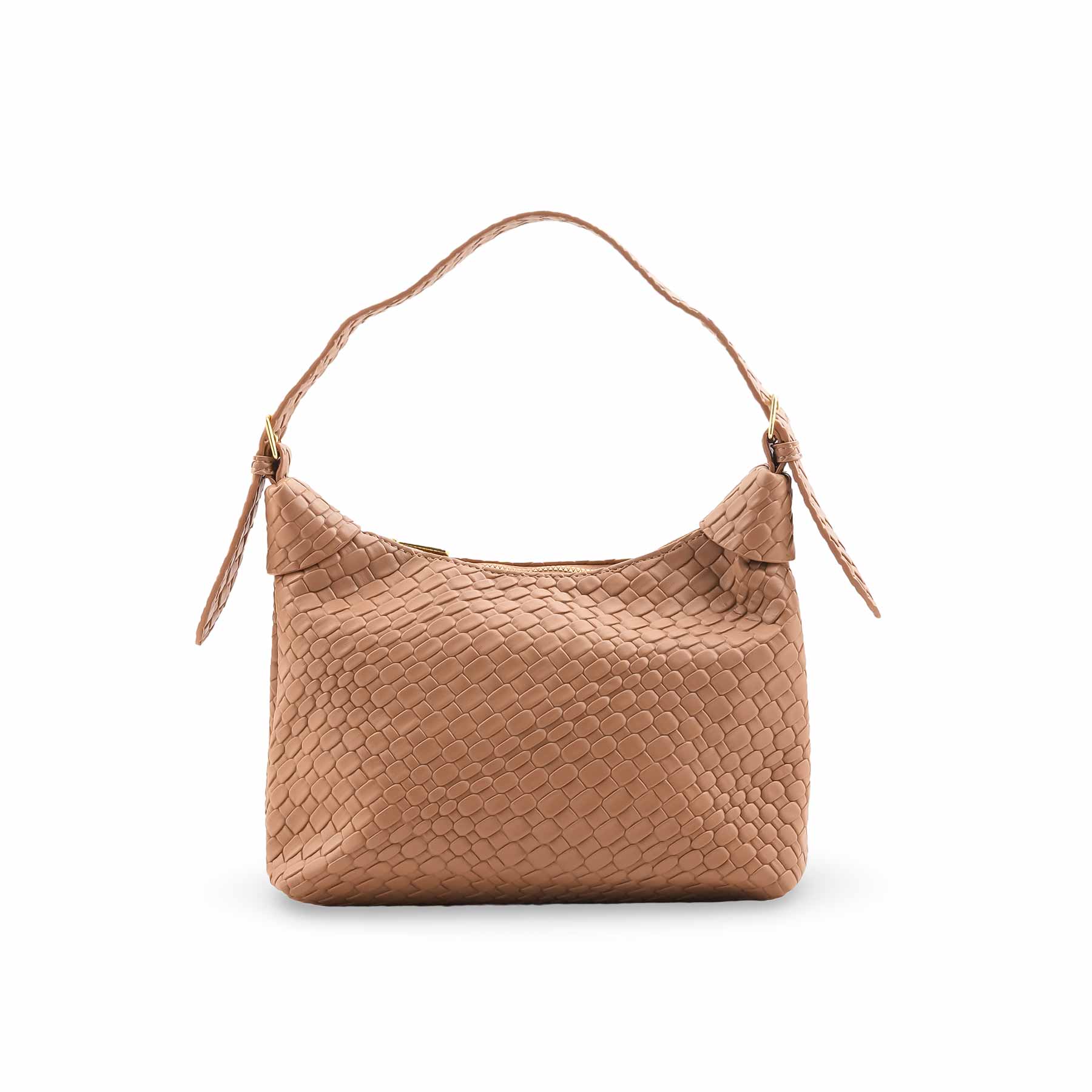 Beige Formal Shoulder Bag For Women P36462 - Image 2