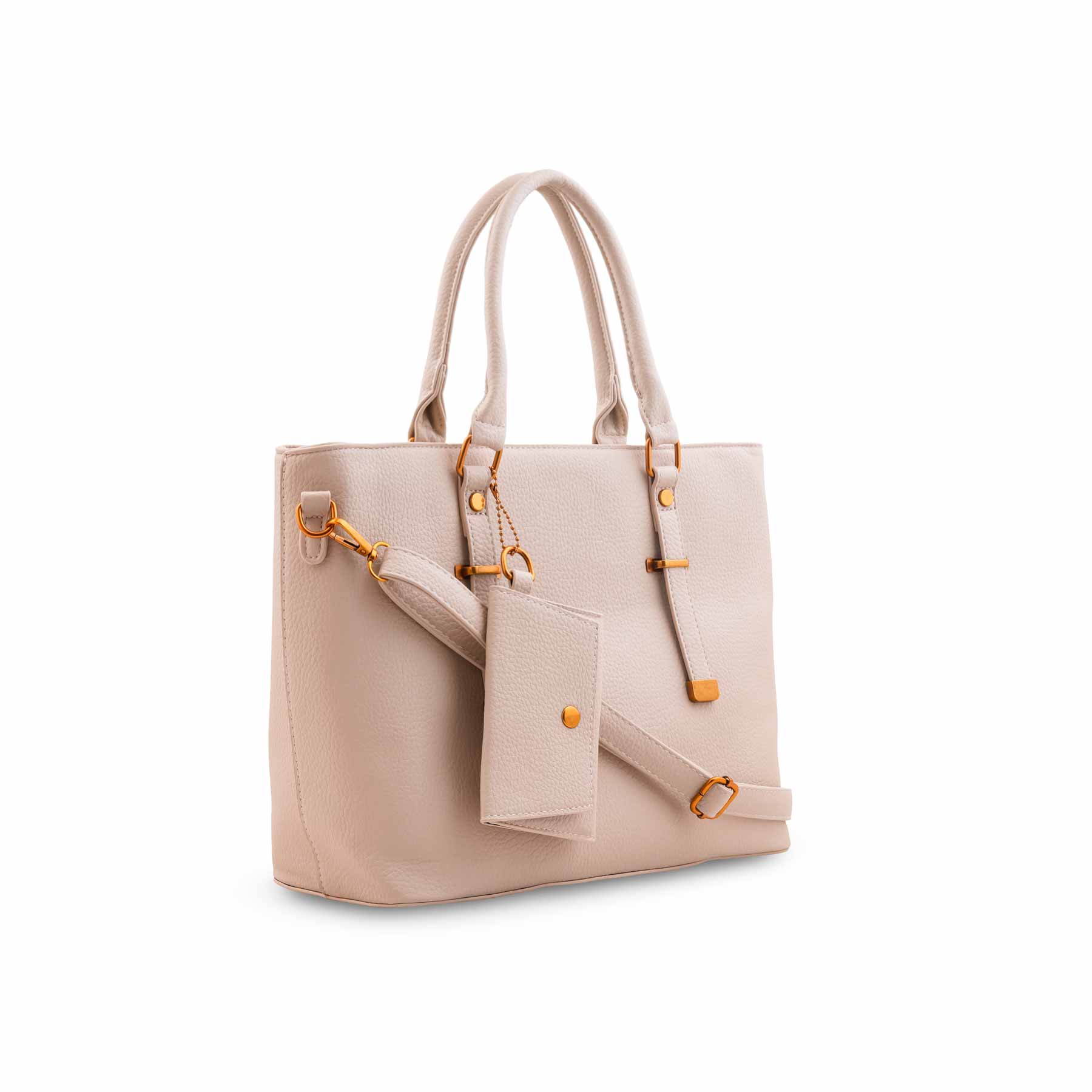 Beige Formal Shoulder Bag For Women P36601 - Image 3