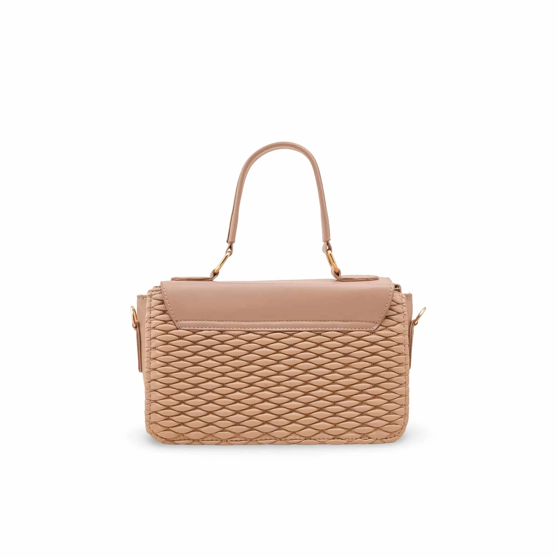 Beige Formal Shoulder Bag For Women P55856 - Image 4