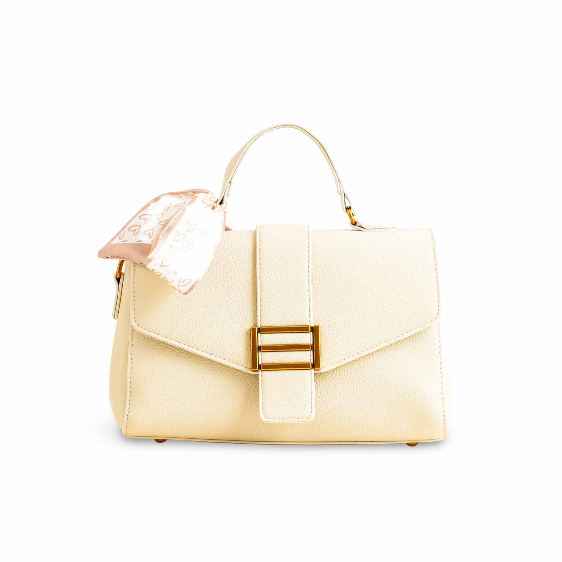 Beige Formal Shoulder Bag P36302 - Image 2
