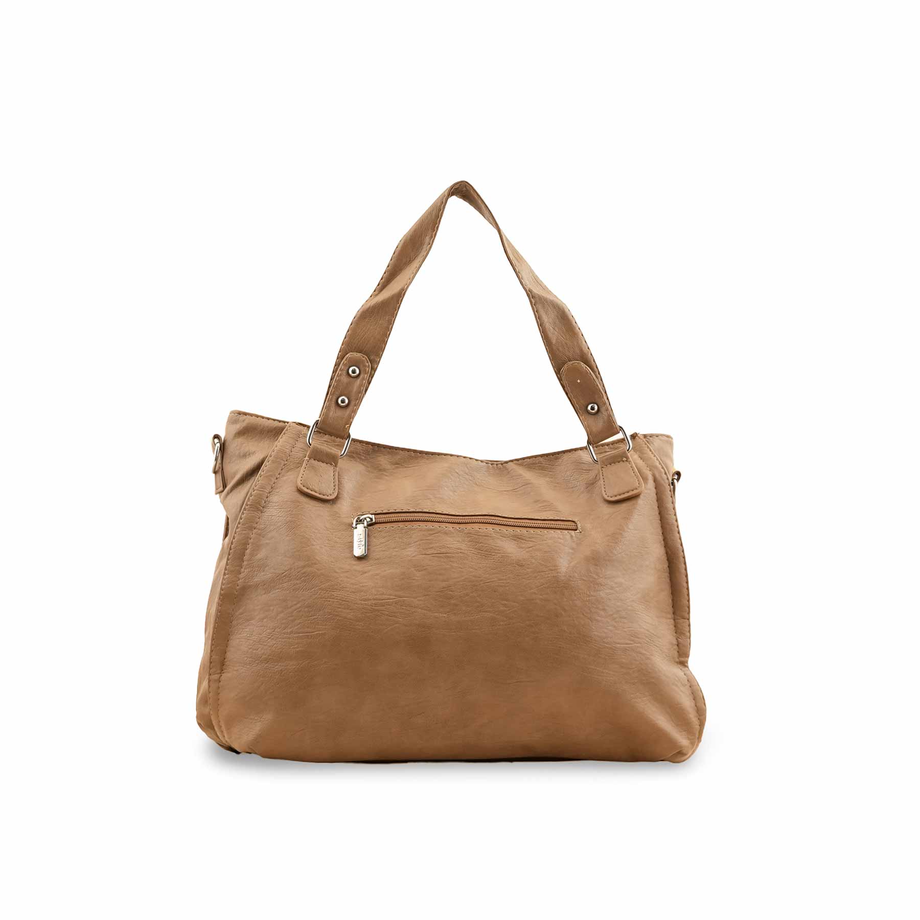 Beige Formal Shoulder Bag P36348 - Image 4