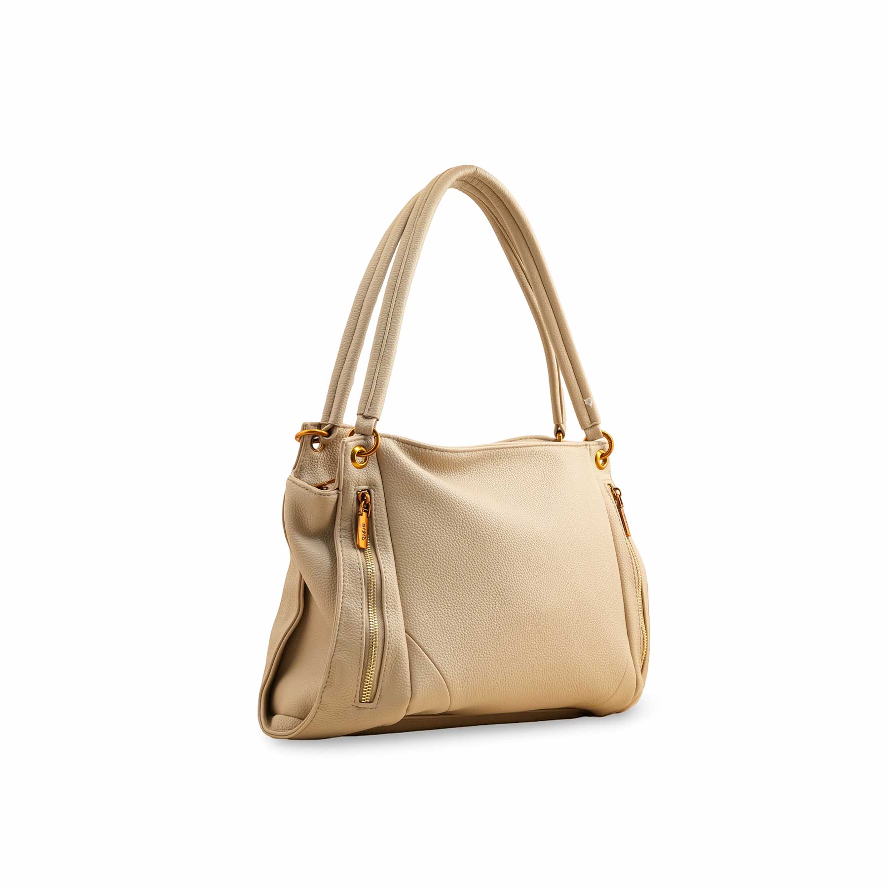 Beige Formal Shoulder Bag P36384 - Image 3