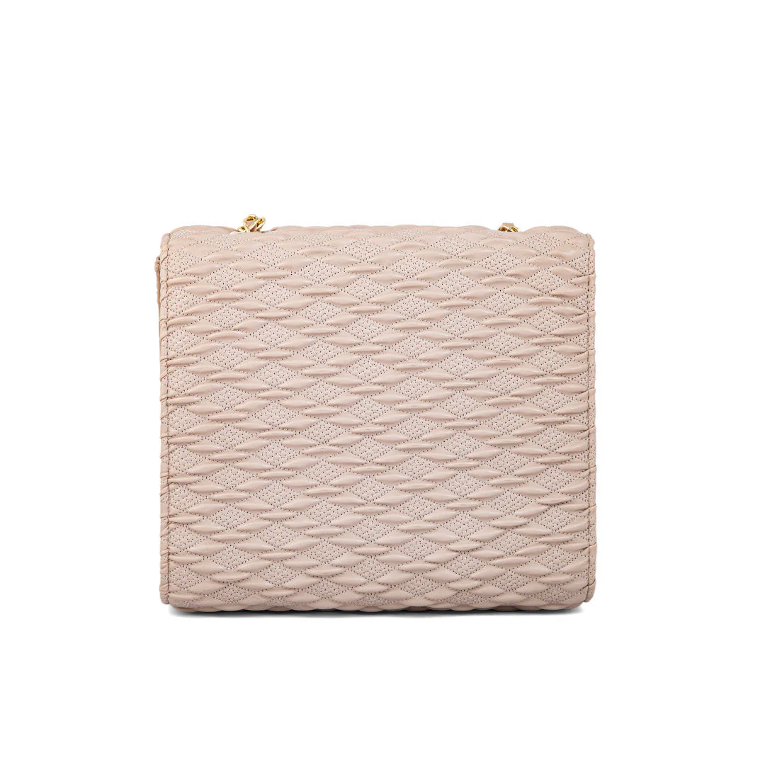 Beige Formal Shoulder Bag P55621 - Image 3