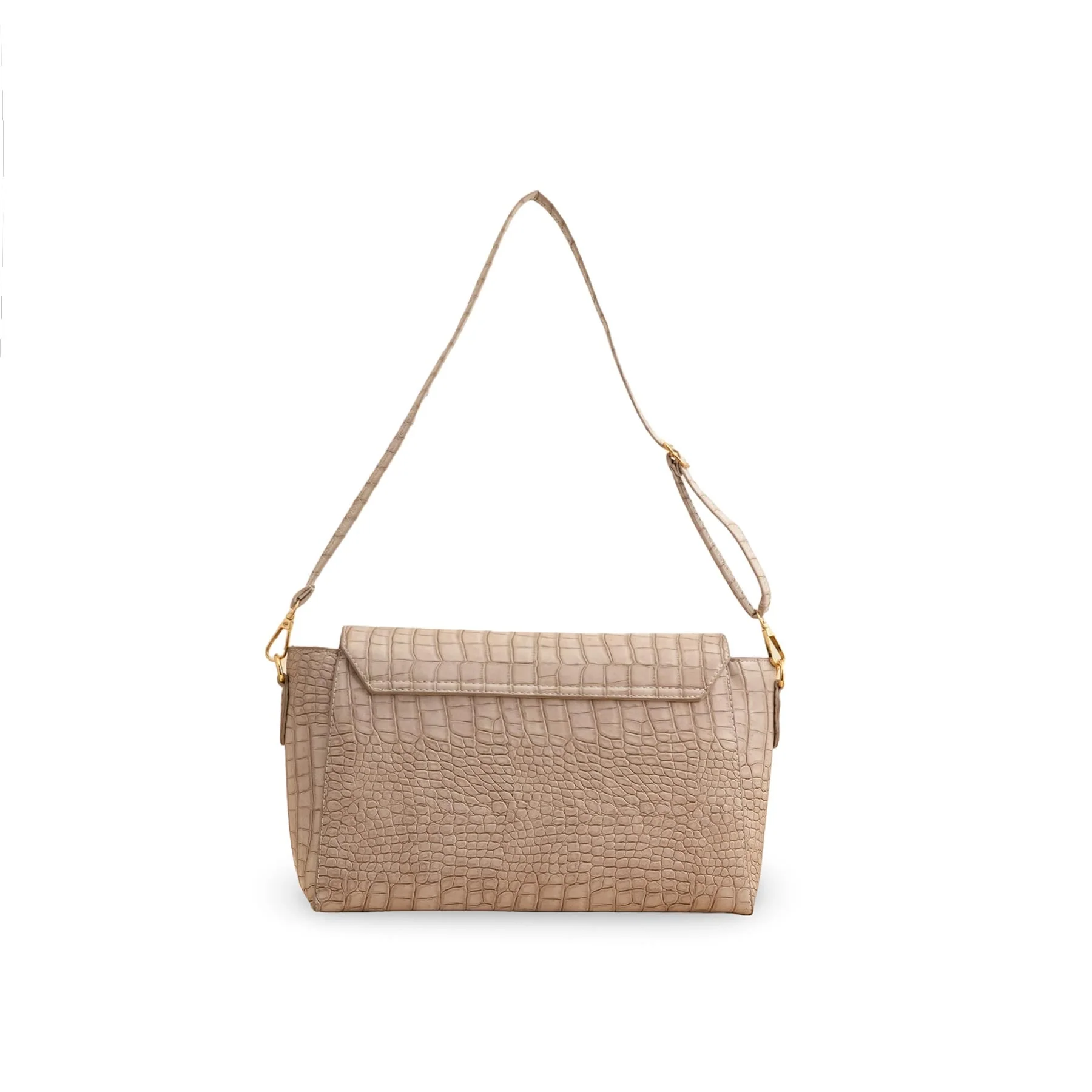 Beige Formal Shoulder Bag P55766 - Image 4