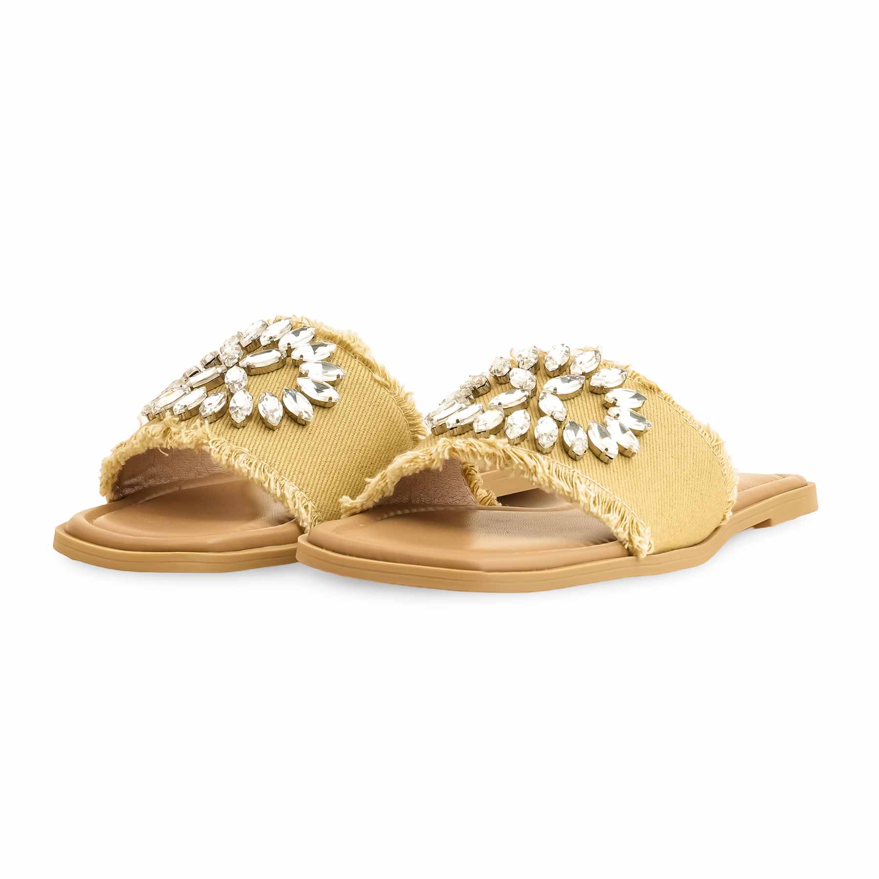 Beige Formal Slipper For Ladies FR8355 - Image 3