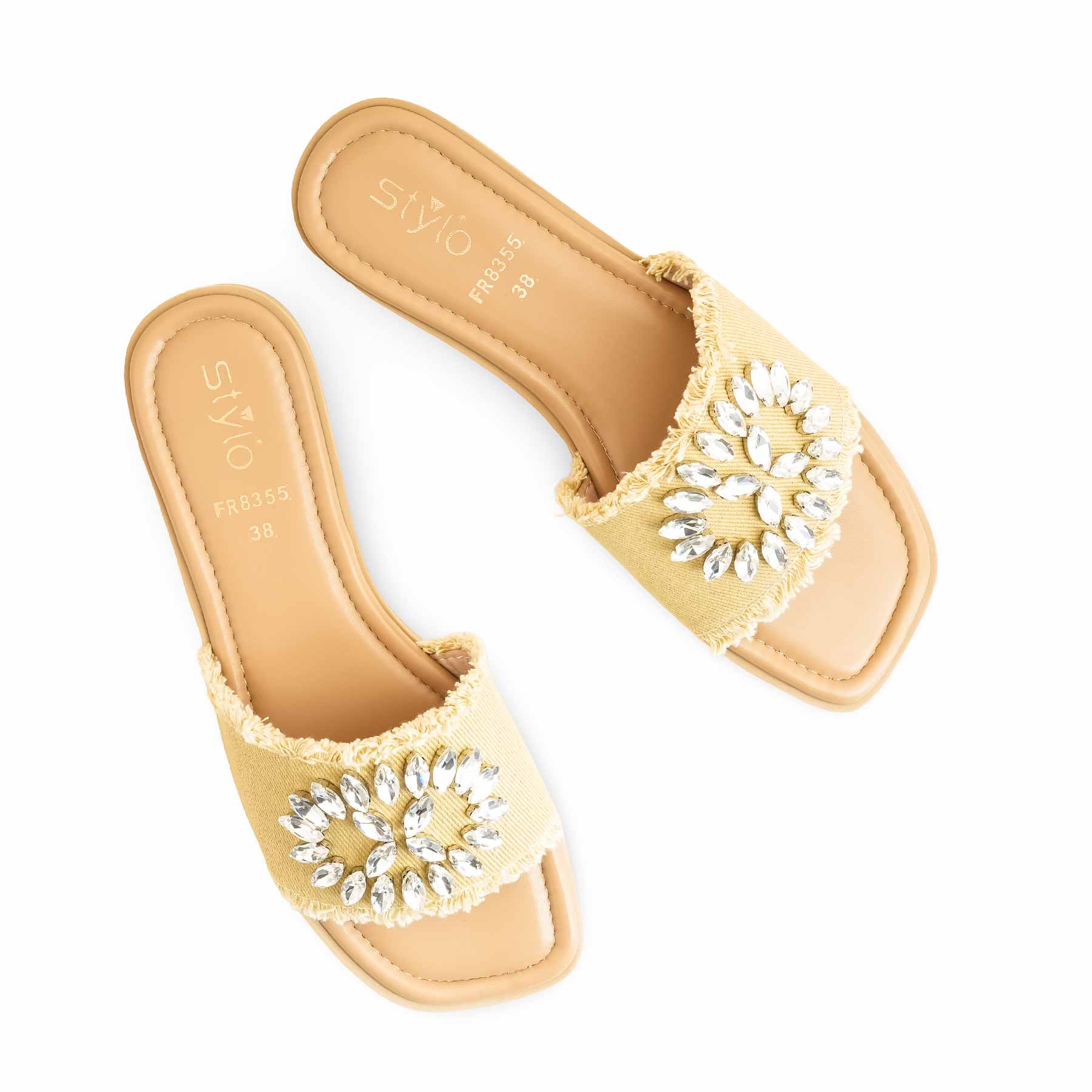 Beige Formal Slipper For Ladies FR8355 - Image 5