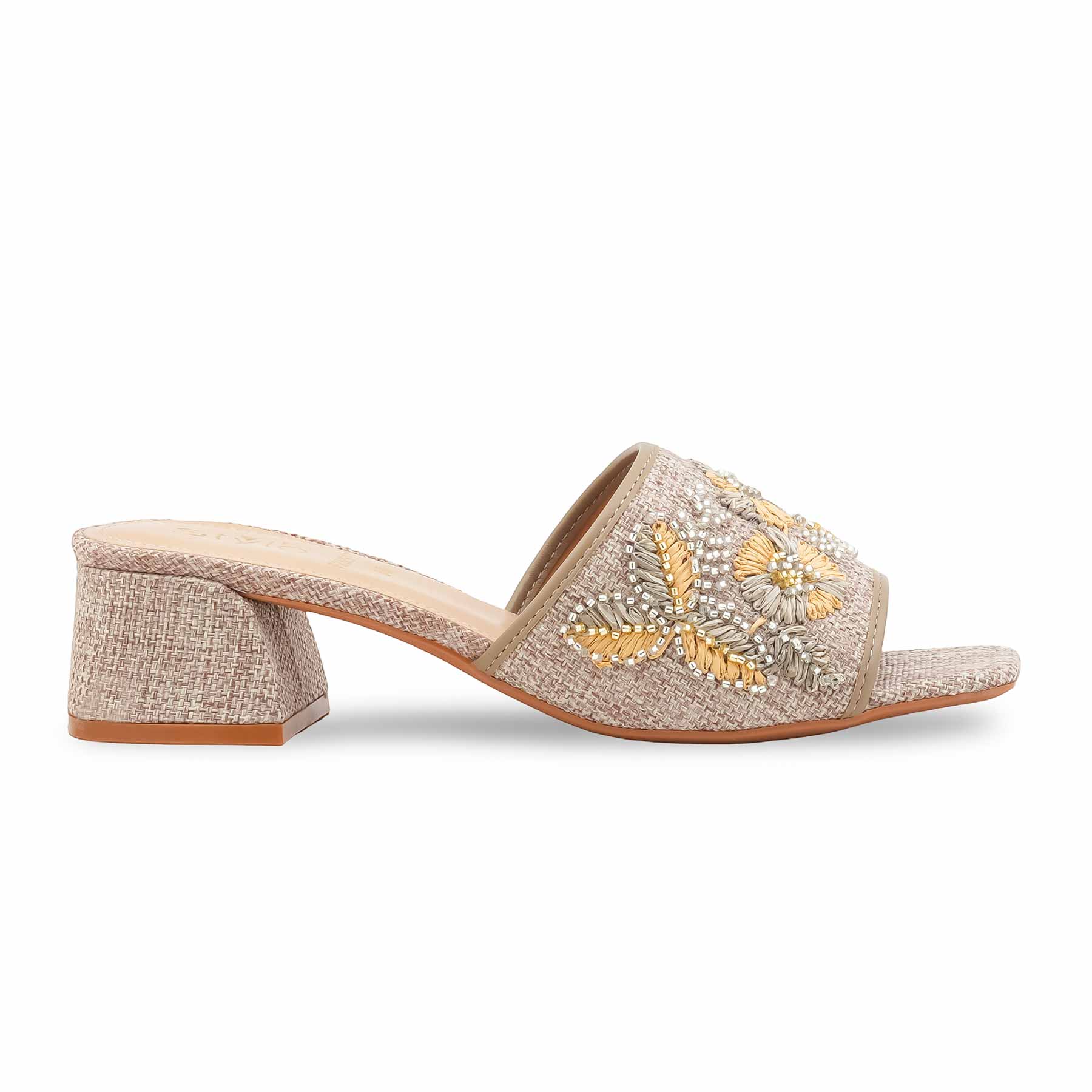 Beige Formal Slipper For Ladies FR8517 - Image 2