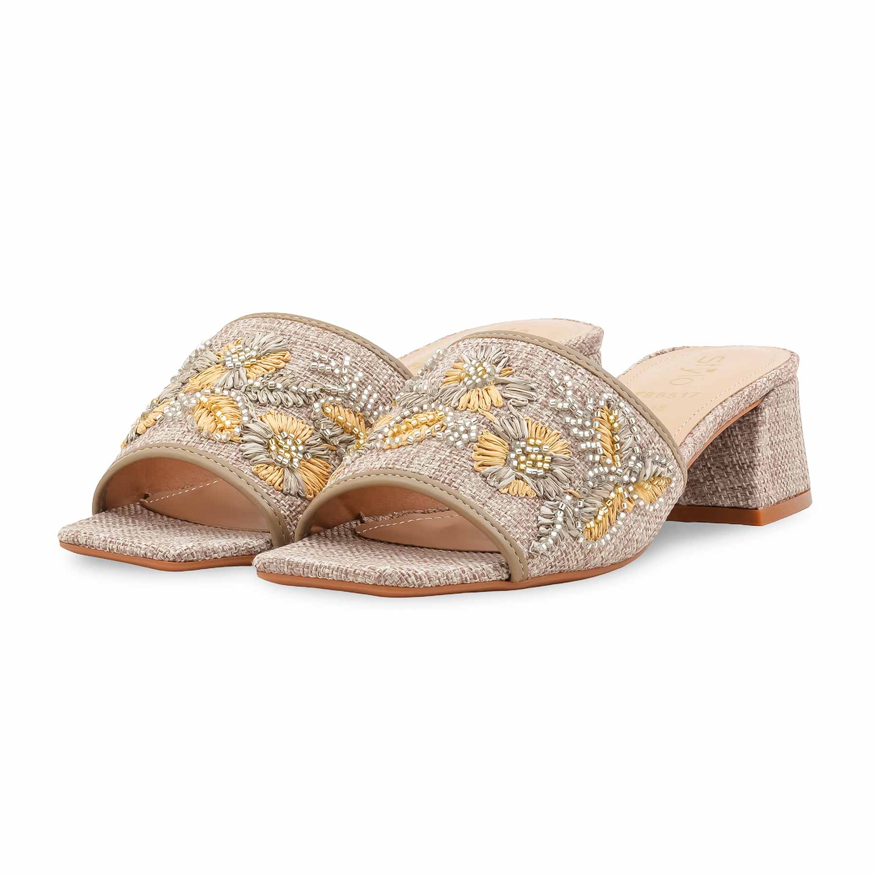 Beige Formal Slipper For Ladies FR8517 - Image 3