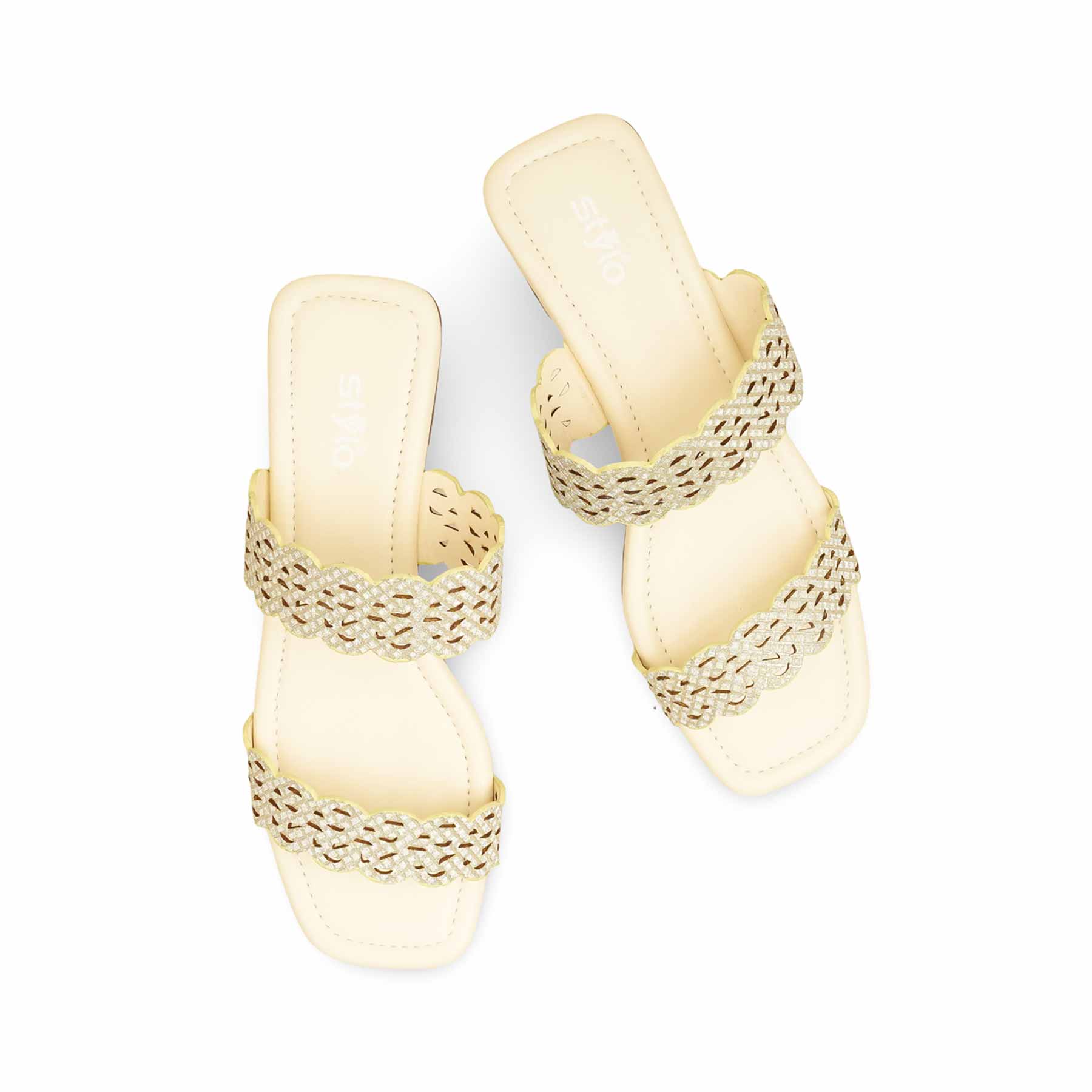 Beige Formal Slipper For Ladies FRS009 - Image 5