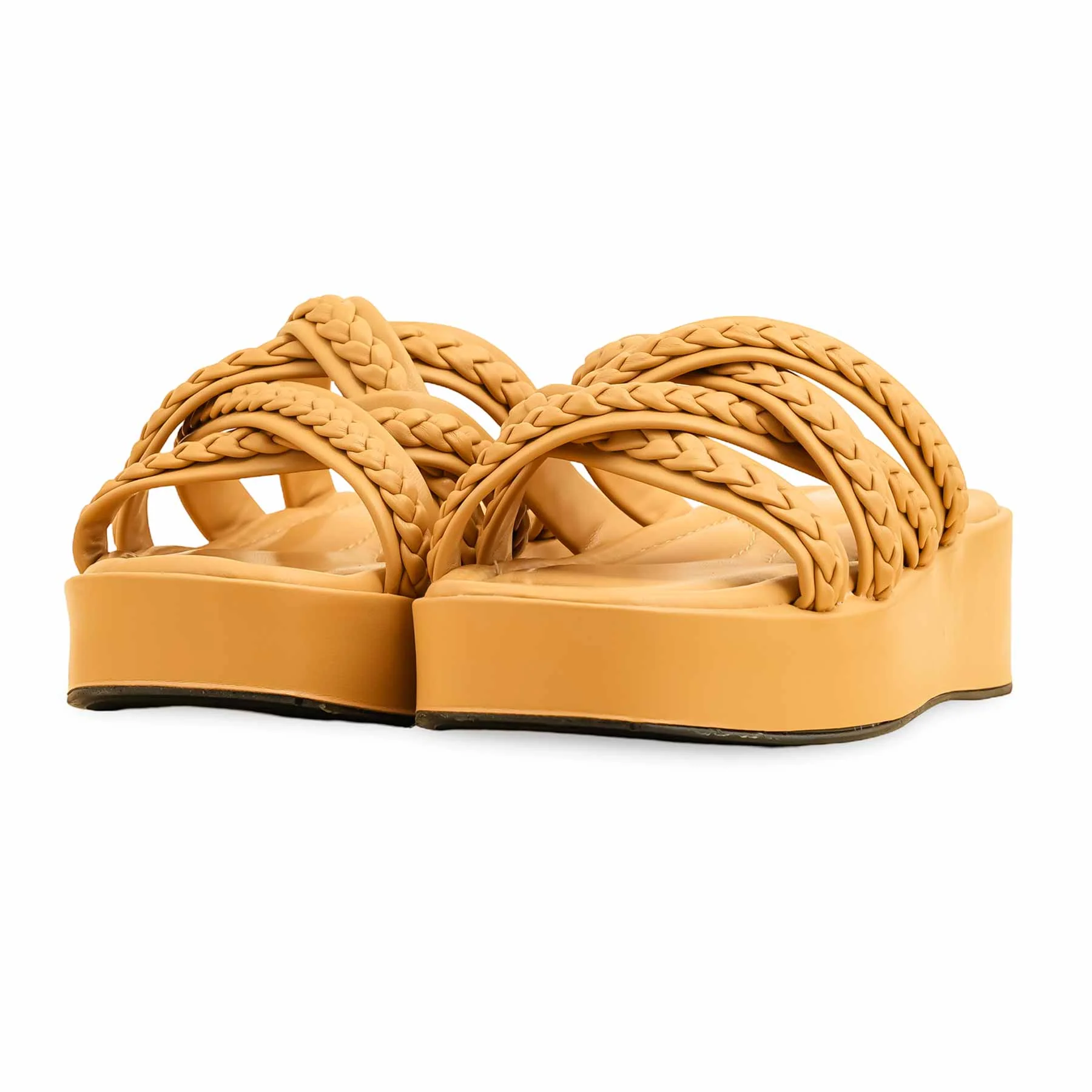 Beige Formal Slipper For Ladies PU0475 - Image 3