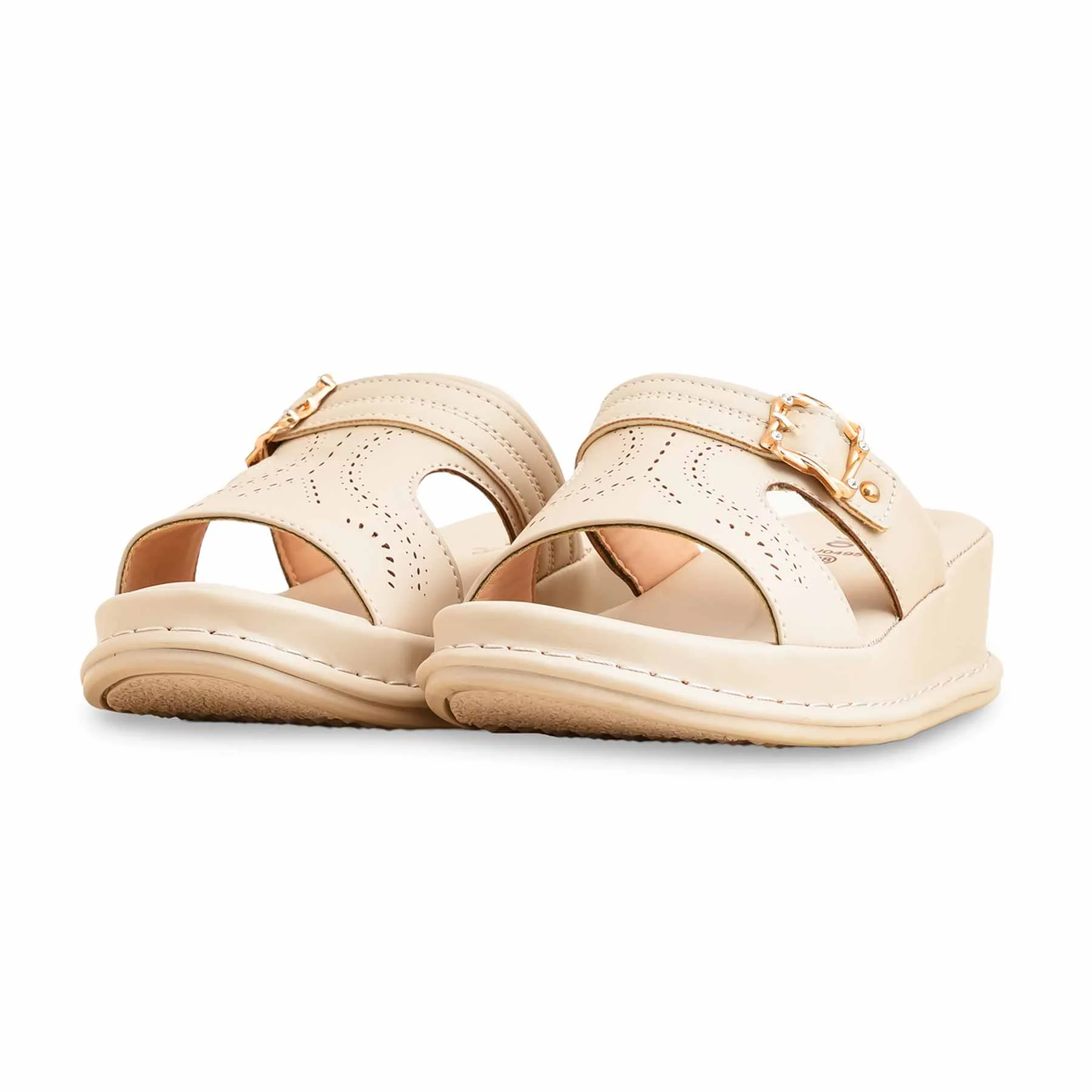 Beige Formal Slipper For Ladies PU0495 - Image 3